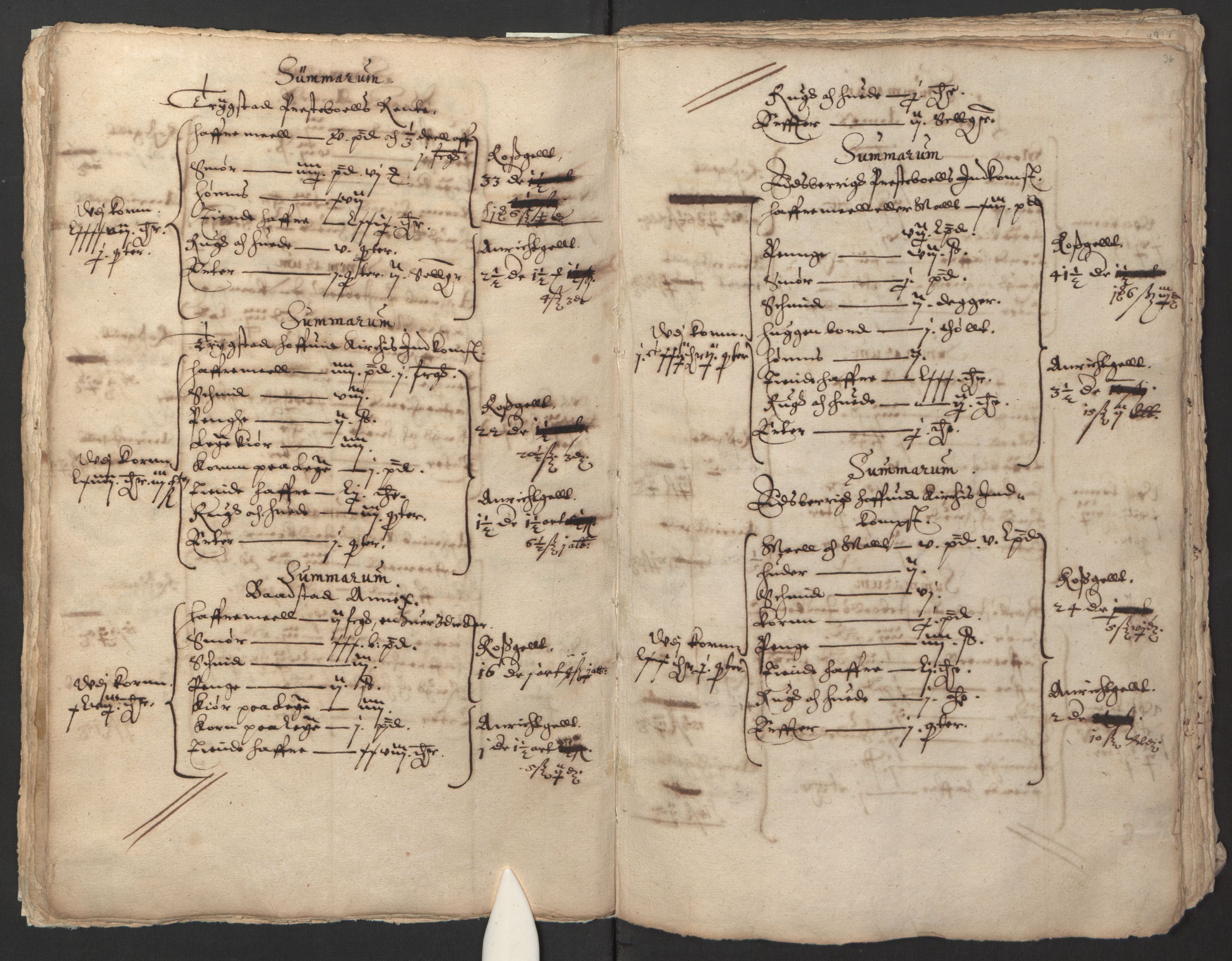 Stattholderembetet 1572-1771, AV/RA-EA-2870/Ek/L0014/0001: Jordebøker til utlikning av rosstjeneste 1624-1626: / Kirke- og prestebolsinntekter i Oslo og Hamar bispedømme, 1625-1626, p. 38