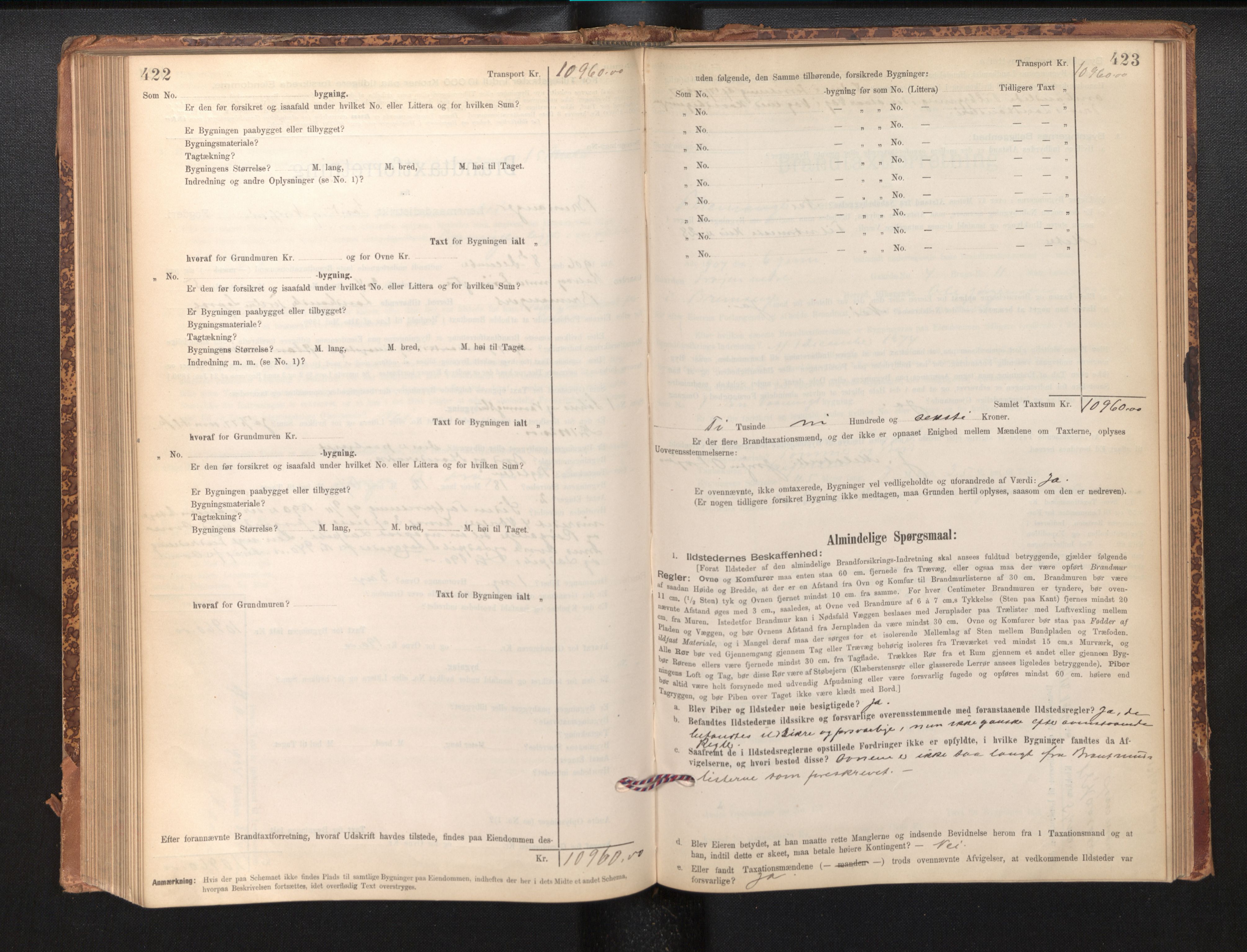 Lensmannen i Bremanger, SAB/A-26701/0012/L0007: Branntakstprotokoll, skjematakst, 1895-1936, p. 422-423