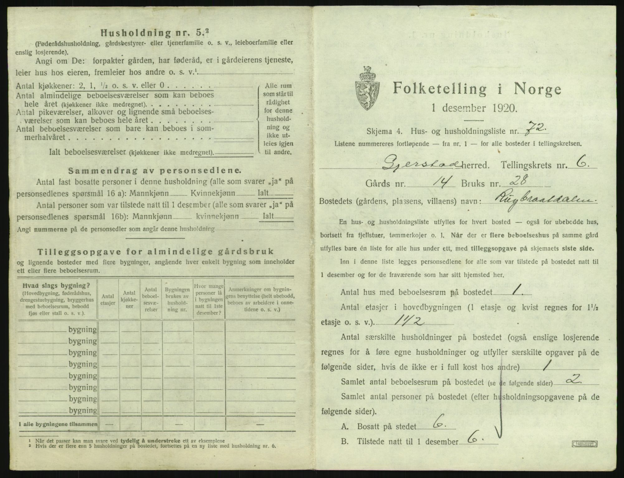 SAK, 1920 census for Gjerstad, 1920, p. 685