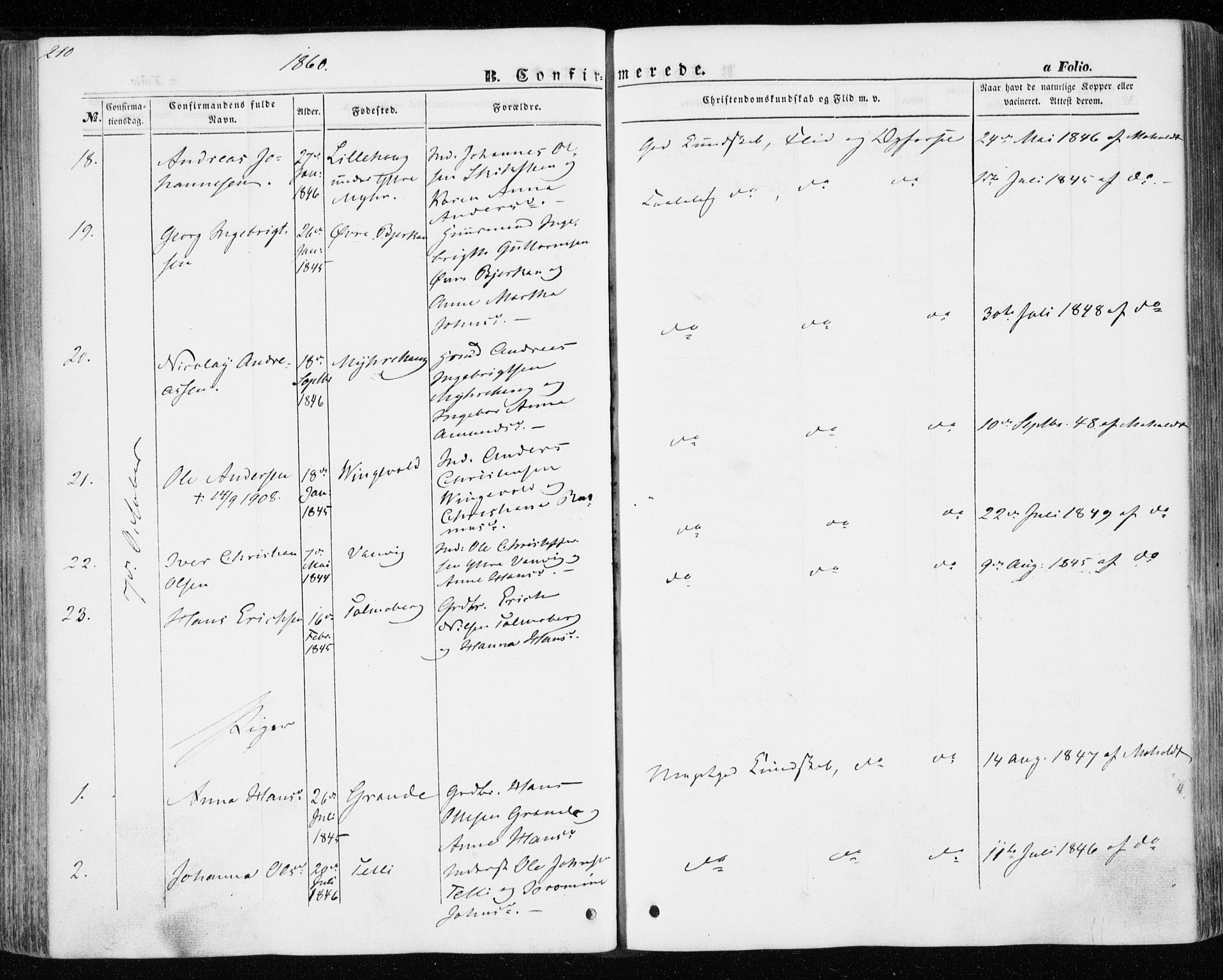 Ministerialprotokoller, klokkerbøker og fødselsregistre - Nord-Trøndelag, AV/SAT-A-1458/701/L0008: Parish register (official) no. 701A08 /1, 1854-1863, p. 210