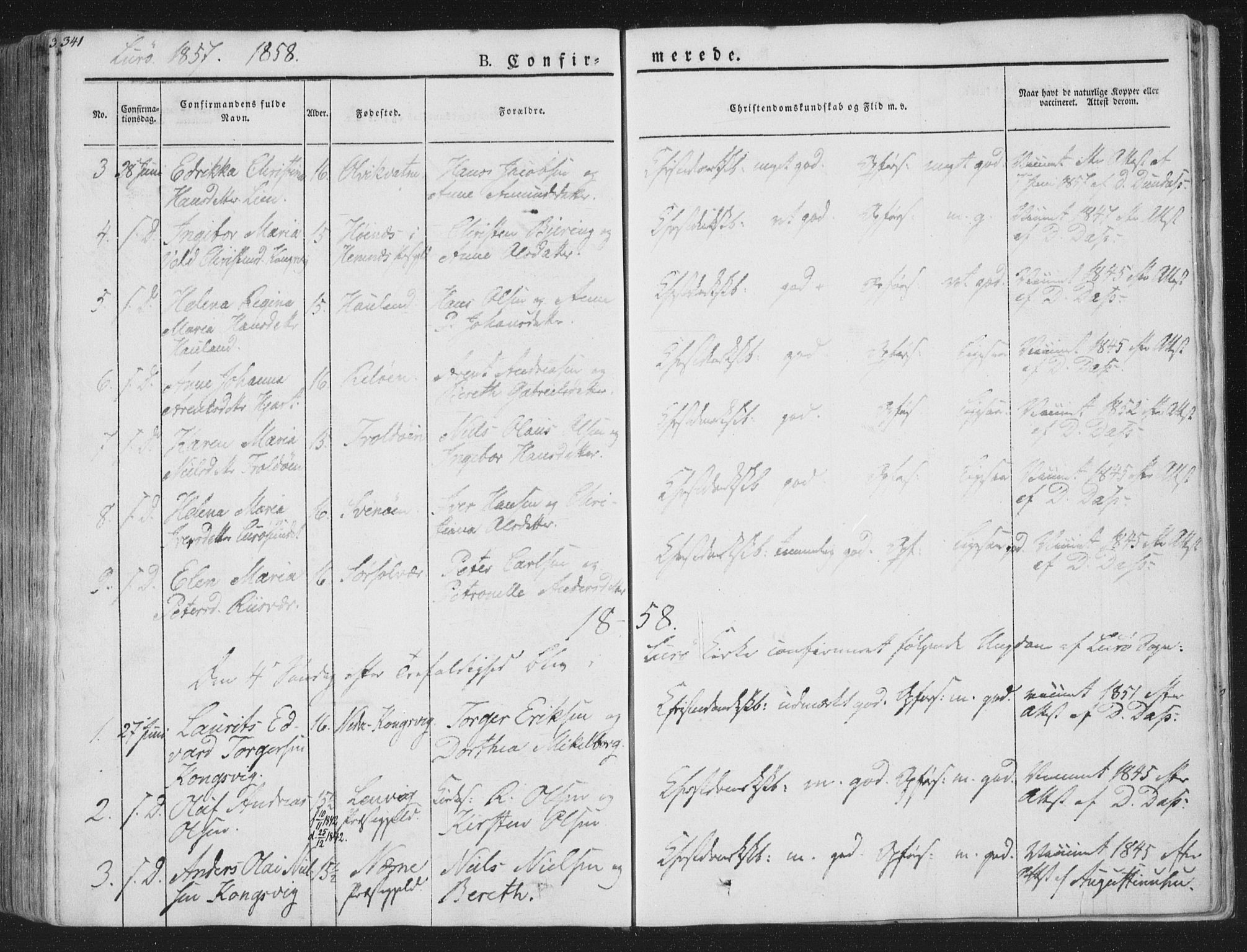 Ministerialprotokoller, klokkerbøker og fødselsregistre - Nordland, SAT/A-1459/839/L0565: Parish register (official) no. 839A02, 1825-1862, p. 341