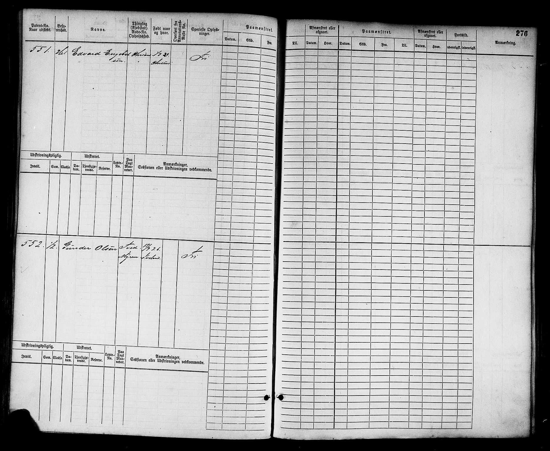Kristiansand mønstringskrets, AV/SAK-2031-0015/F/Fb/L0003: Hovedrulle nr 1-762, I-10, 1860-1911, p. 292