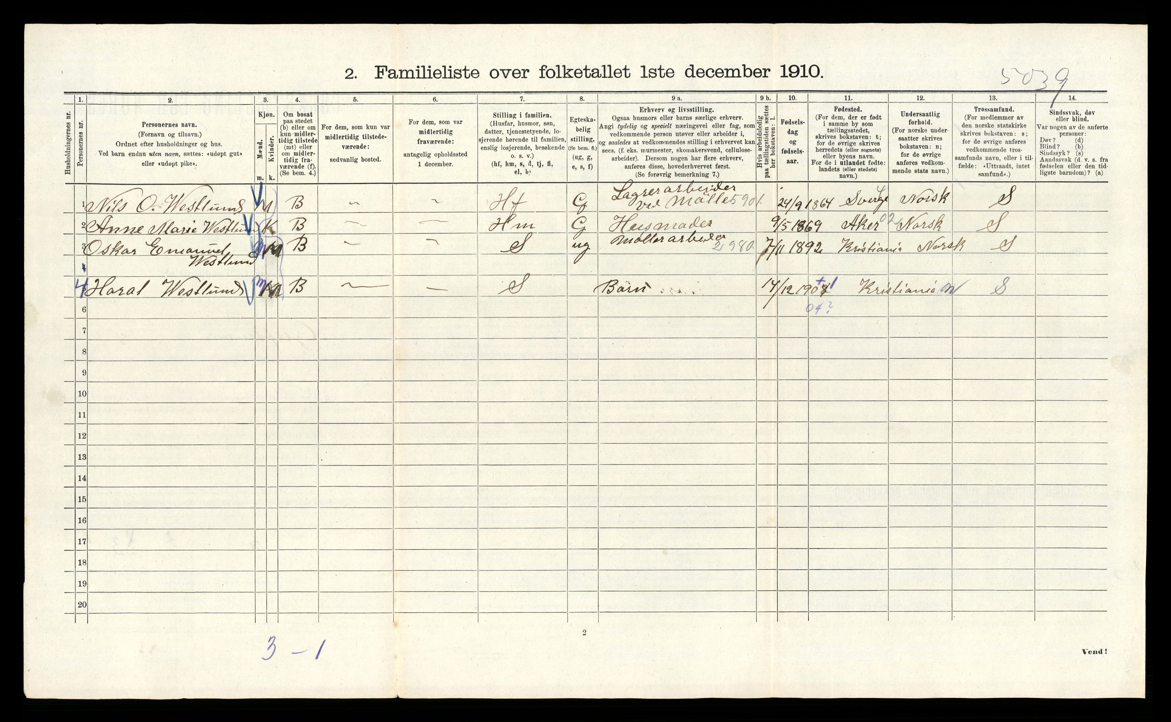 RA, 1910 census for Kristiania, 1910, p. 28766