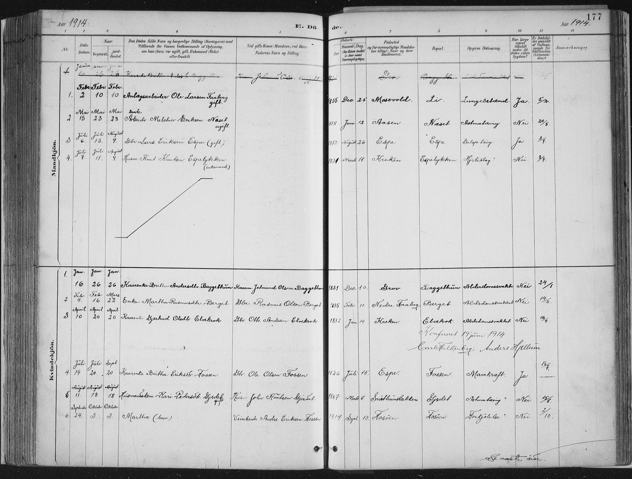 Jostedal sokneprestembete, SAB/A-80601/H/Haa/Haab/L0001: Parish register (official) no. B 1, 1887-1914, p. 177