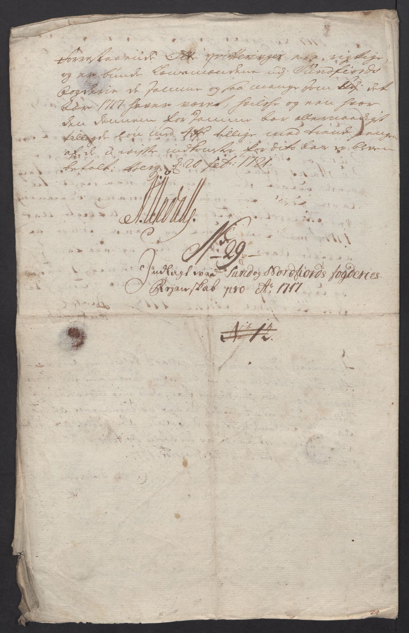 Rentekammeret inntil 1814, Reviderte regnskaper, Fogderegnskap, RA/EA-4092/R53/L3441: Fogderegnskap Sunn- og Nordfjord, 1717-1718, p. 204