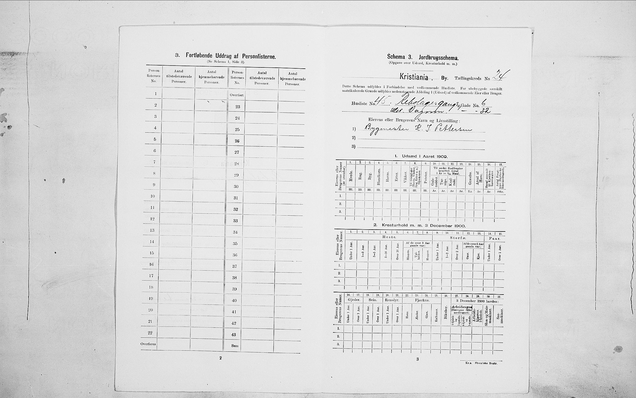 SAO, 1900 census for Kristiania, 1900, p. 74435