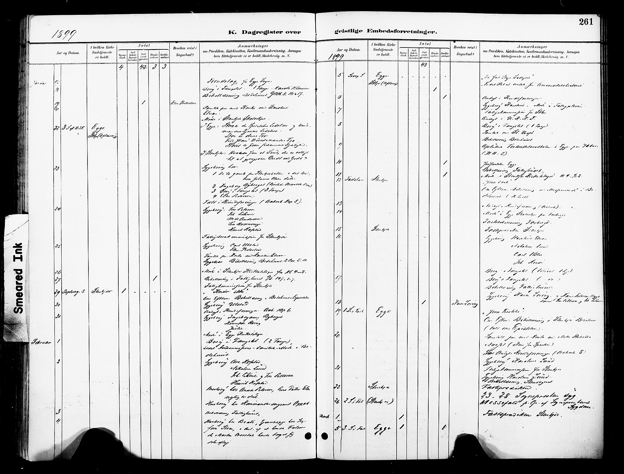 Ministerialprotokoller, klokkerbøker og fødselsregistre - Nord-Trøndelag, SAT/A-1458/739/L0372: Parish register (official) no. 739A04, 1895-1903, p. 261