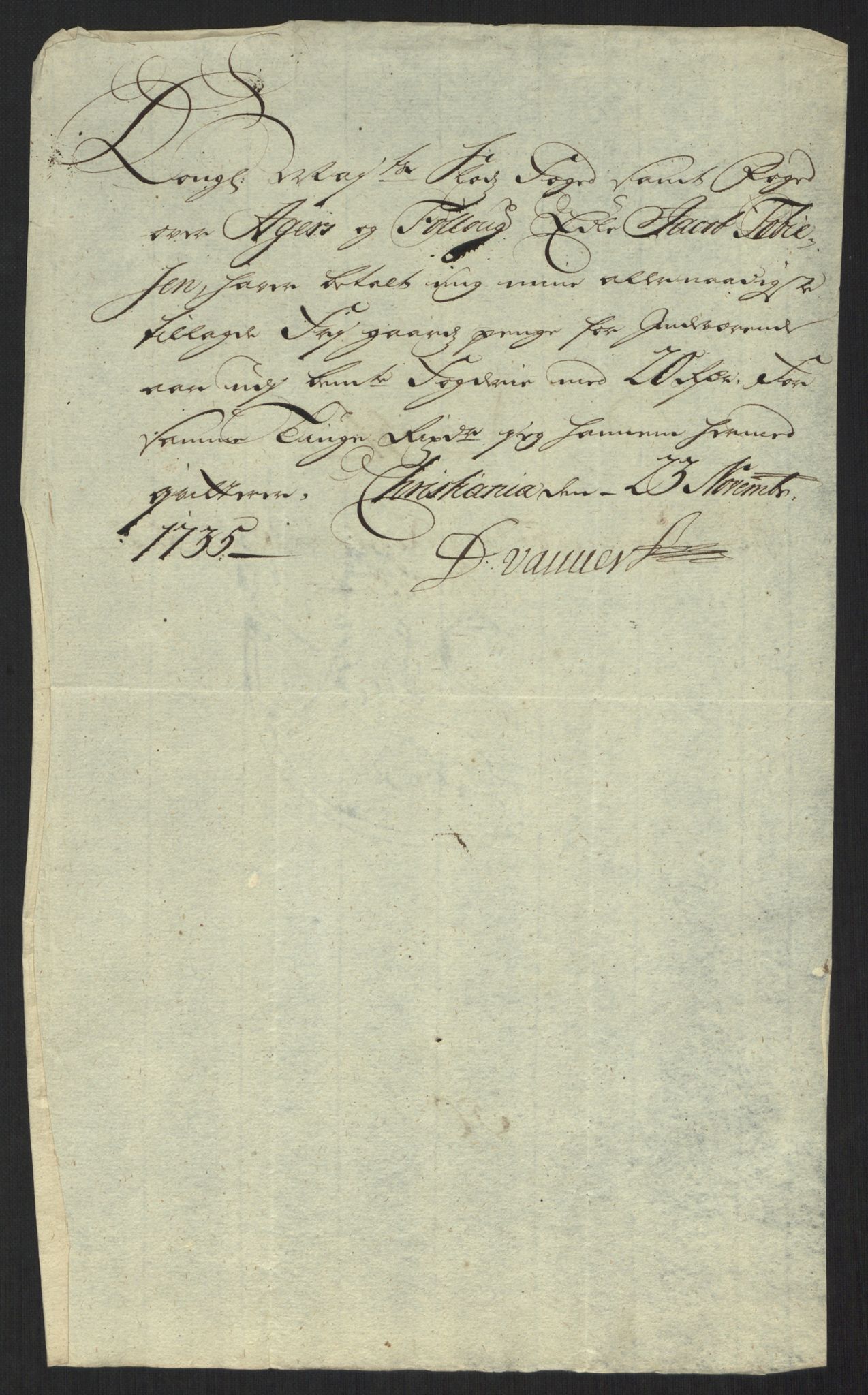 Rentekammeret inntil 1814, Reviderte regnskaper, Fogderegnskap, AV/RA-EA-4092/R10/L0474: Fogderegnskap Aker og Follo, 1735, p. 161