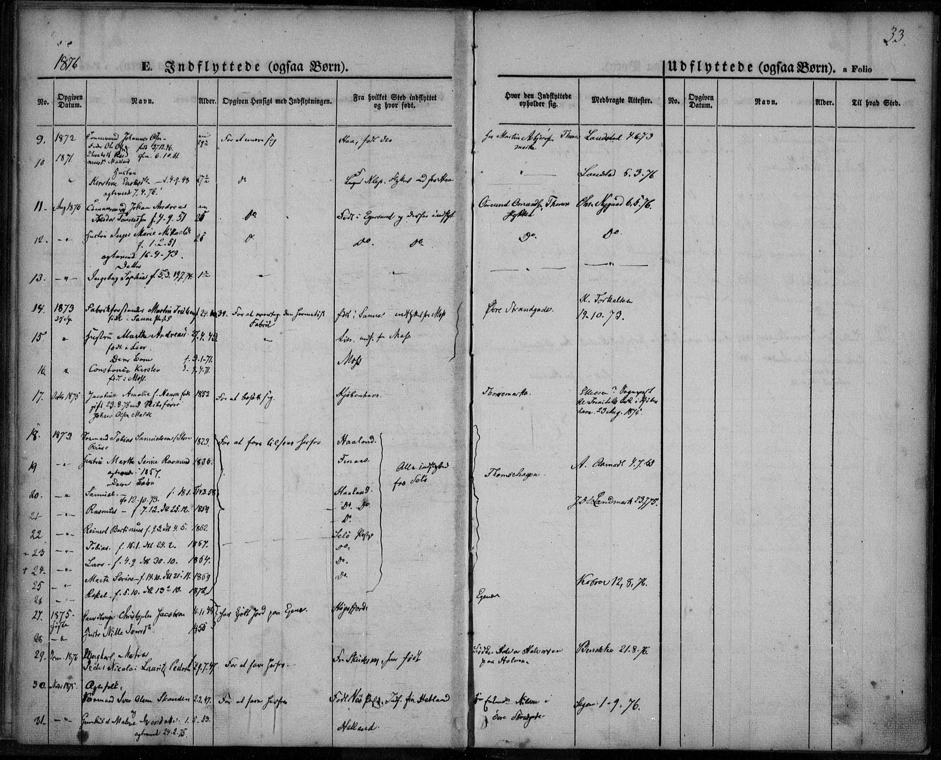 Domkirken sokneprestkontor, SAST/A-101812/001/30/30BA/L0021: Parish register (official) no. A 20, 1860-1877, p. 33