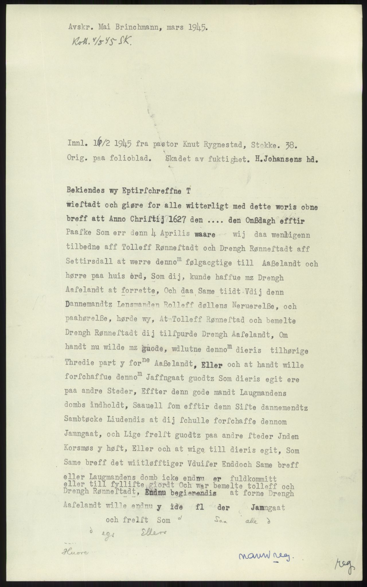 Samlinger til kildeutgivelse, Diplomavskriftsamlingen, RA/EA-4053/H/Ha, p. 1570