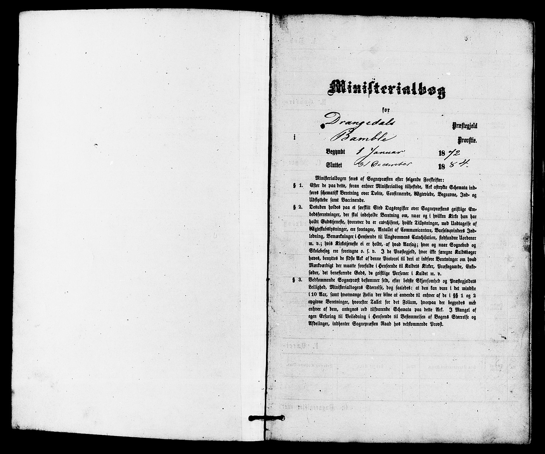 Drangedal kirkebøker, AV/SAKO-A-258/F/Fa/L0009: Parish register (official) no. 9 /1, 1872-1884