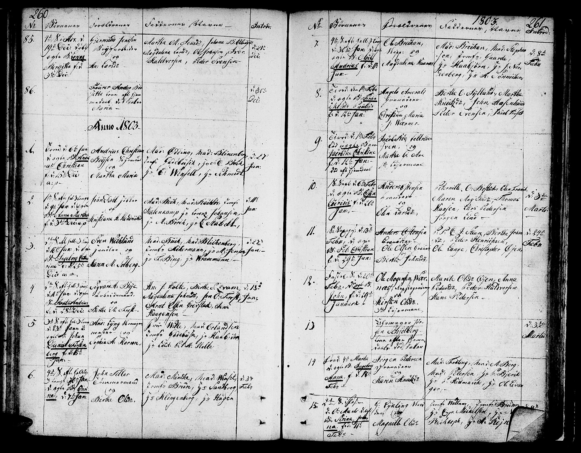 Ministerialprotokoller, klokkerbøker og fødselsregistre - Sør-Trøndelag, SAT/A-1456/602/L0104: Parish register (official) no. 602A02, 1774-1814, p. 260-261
