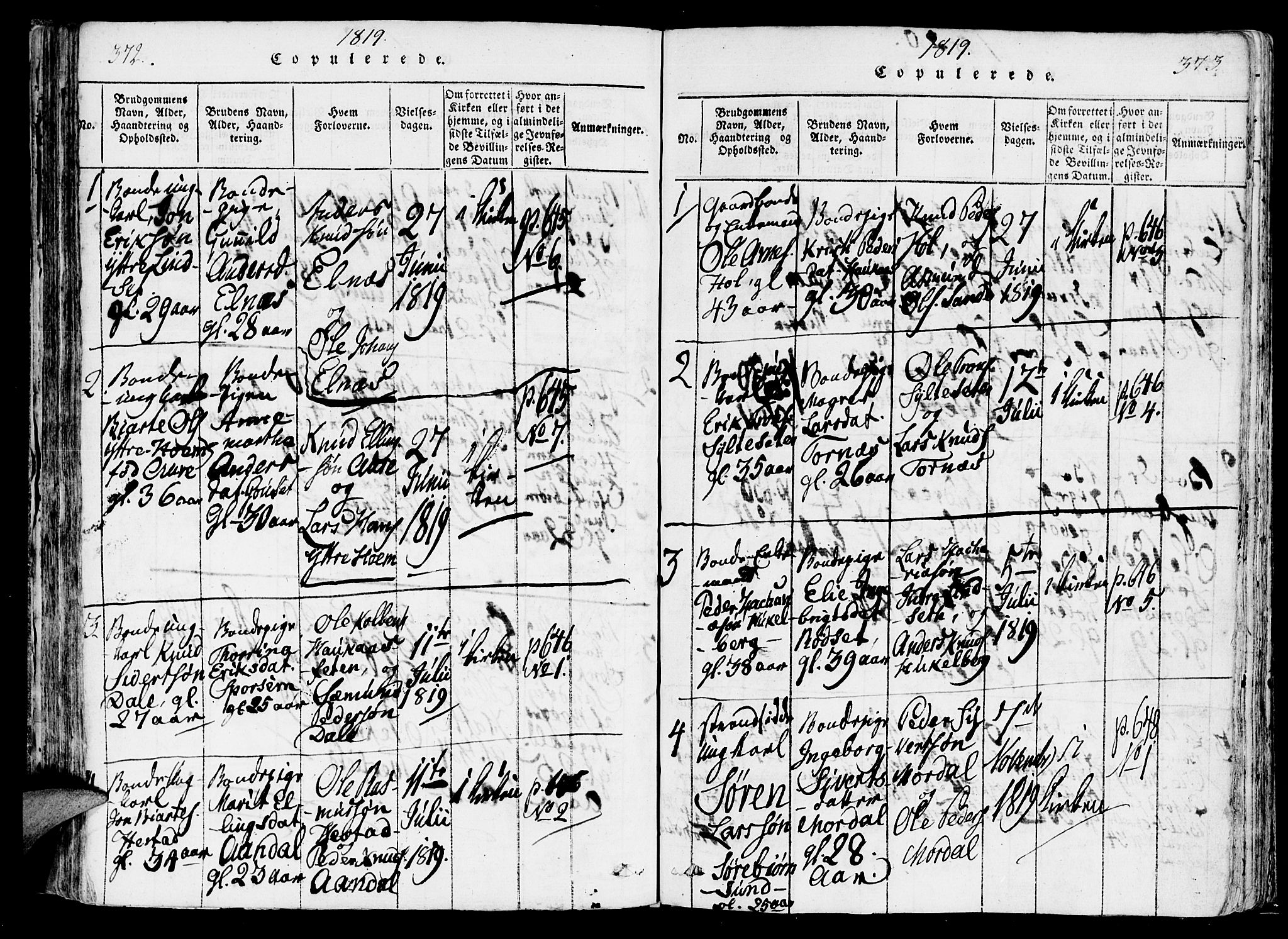 Ministerialprotokoller, klokkerbøker og fødselsregistre - Møre og Romsdal, AV/SAT-A-1454/565/L0747: Parish register (official) no. 565A01, 1817-1844, p. 372-373