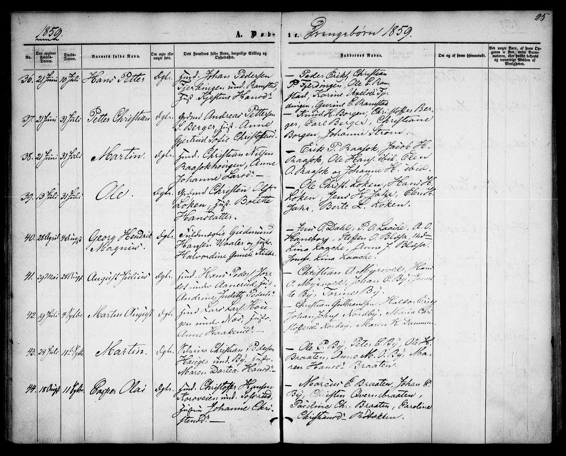 Fet prestekontor Kirkebøker, AV/SAO-A-10370a/F/Fa/L0011: Parish register (official) no. I 11, 1857-1866, p. 25