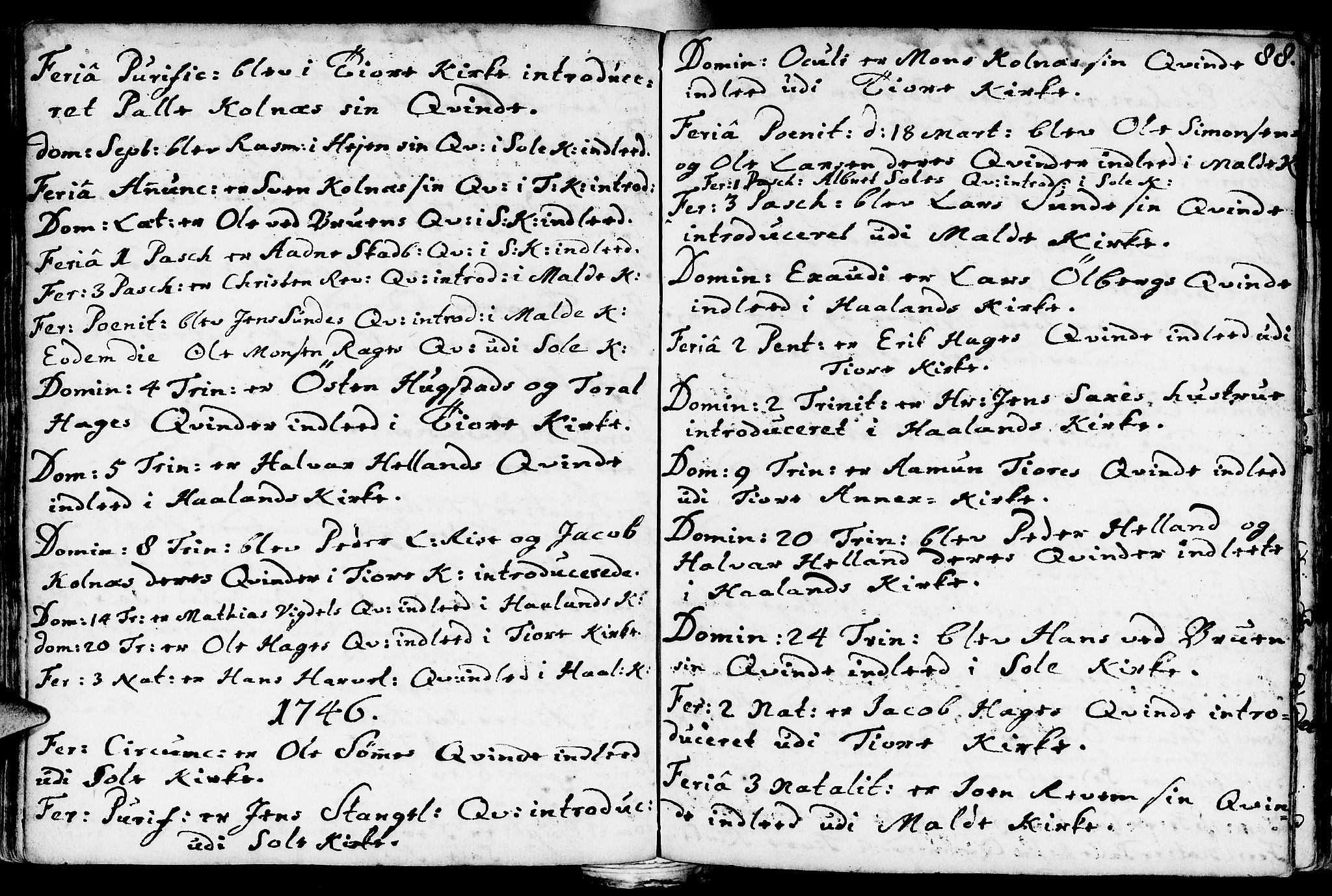 Håland sokneprestkontor, AV/SAST-A-101802/001/30BA/L0002: Parish register (official) no. A 2, 1722-1794, p. 88