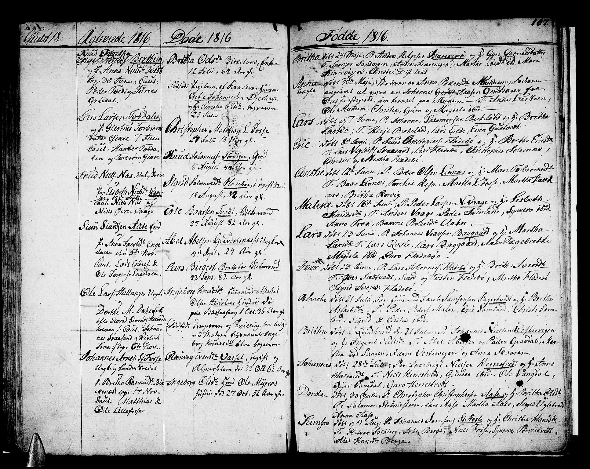 Strandebarm sokneprestembete, SAB/A-78401/H/Haa: Parish register (official) no. A 4, 1788-1817, p. 107