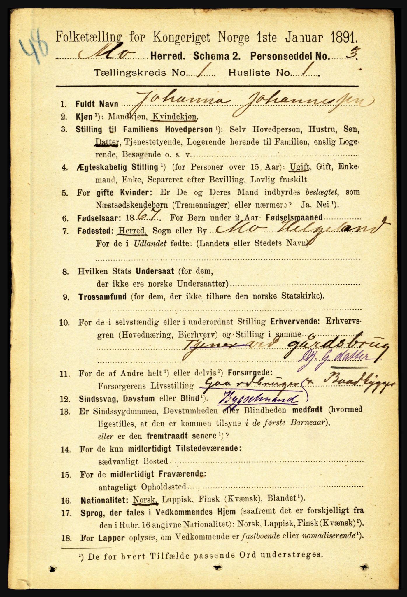 RA, 1891 census for 1833 Mo, 1891, p. 86