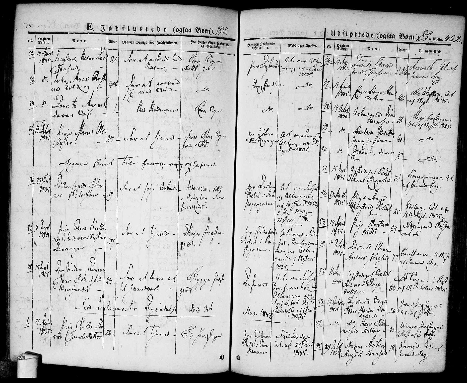 Halden prestekontor Kirkebøker, SAO/A-10909/F/Fa/L0005: Parish register (official) no. I 5, 1834-1845, p. 452