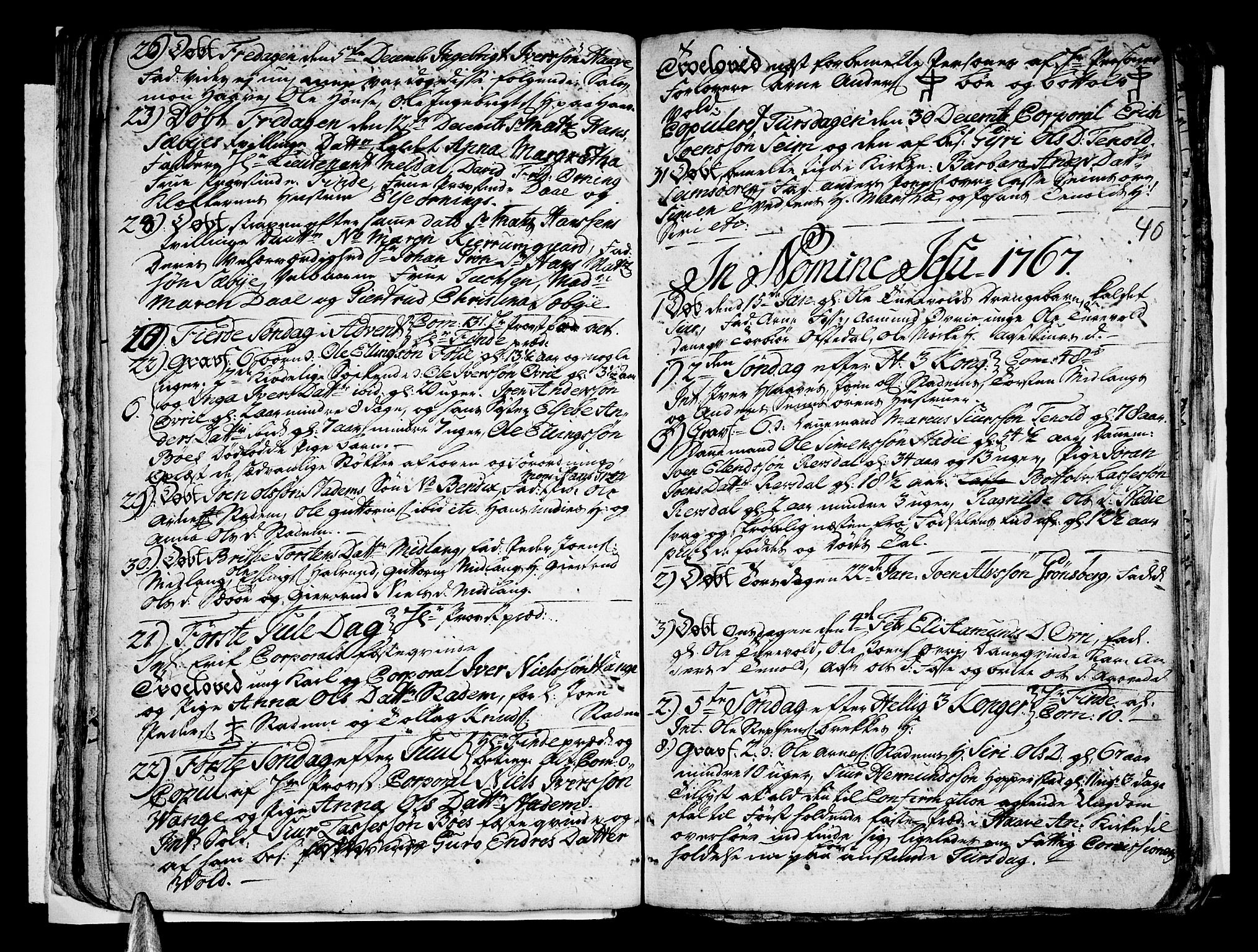 Vik sokneprestembete, AV/SAB-A-81501/H/Haa/Haaa/L0003: Parish register (official) no. A 3 / 1, 1755-1771, p. 40