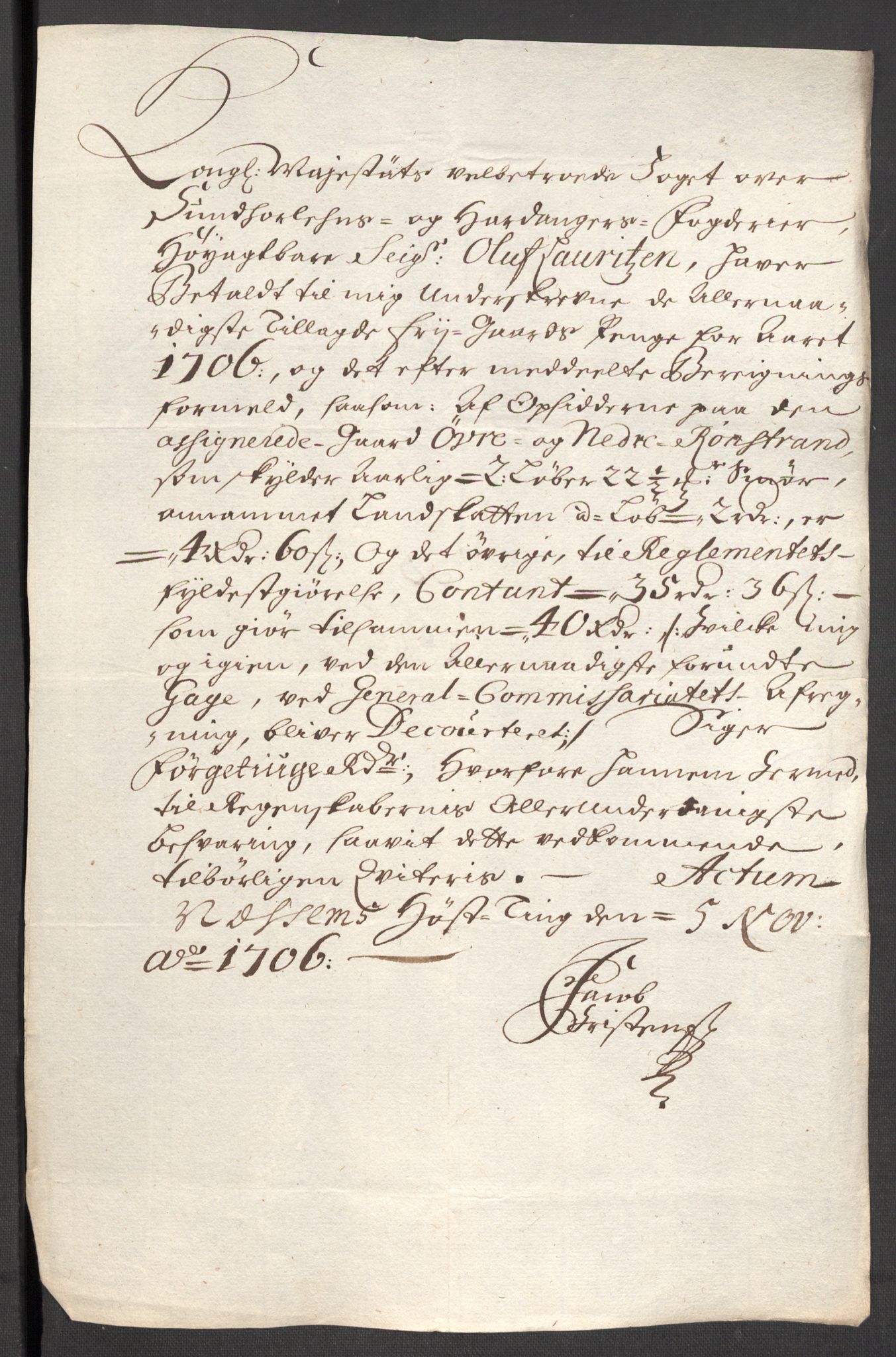 Rentekammeret inntil 1814, Reviderte regnskaper, Fogderegnskap, RA/EA-4092/R48/L2984: Fogderegnskap Sunnhordland og Hardanger, 1706-1707, p. 252