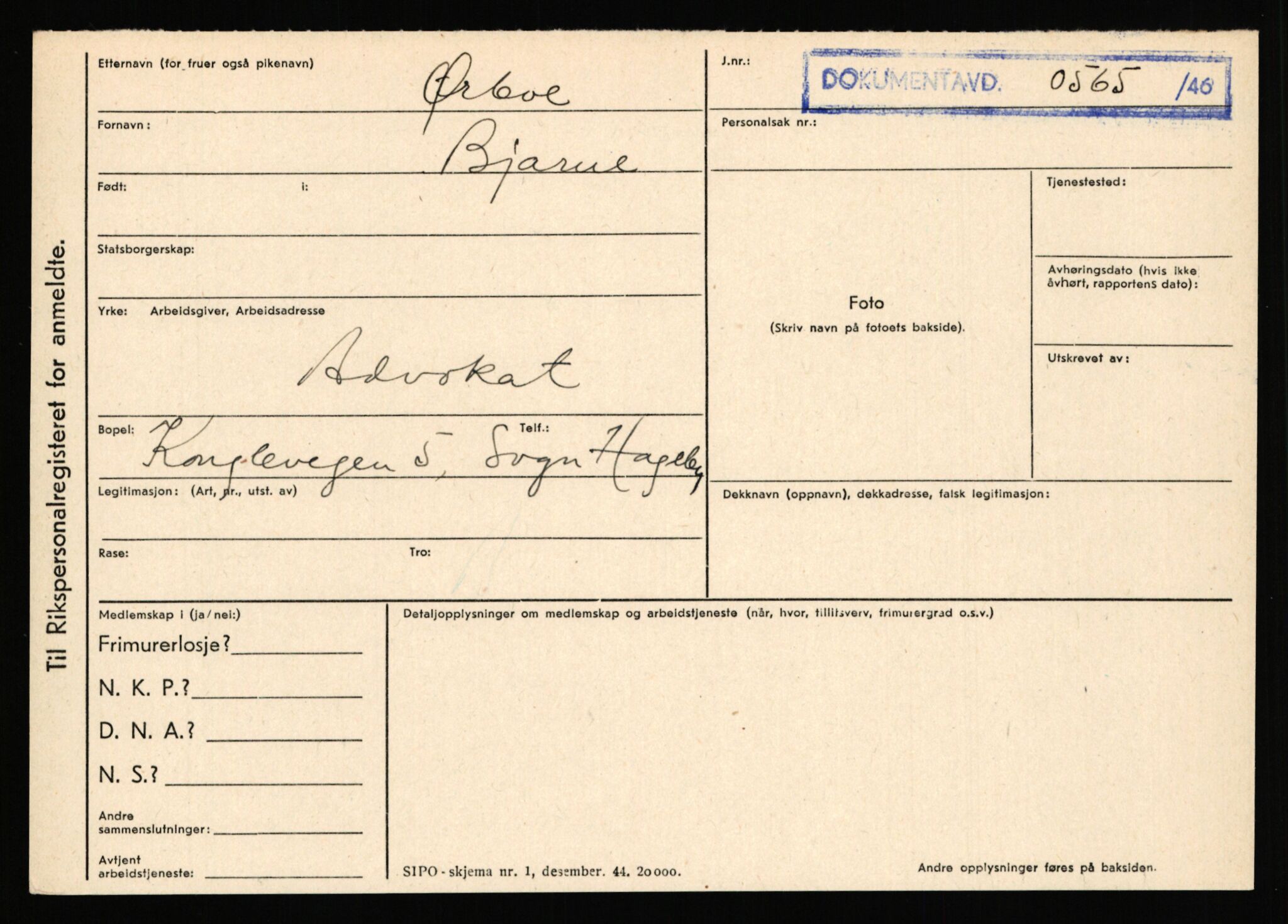 Statspolitiet - Hovedkontoret / Osloavdelingen, AV/RA-S-1329/C/Ca/L0016: Uberg - Øystese, 1943-1945, p. 3619