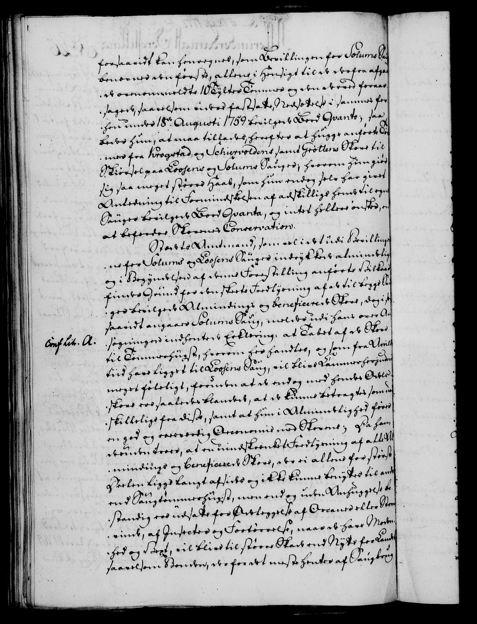 Rentekammeret, Kammerkanselliet, RA/EA-3111/G/Gf/Gfa/L0059: Norsk relasjons- og resolusjonsprotokoll (merket RK 52.59), 1777, p. 124