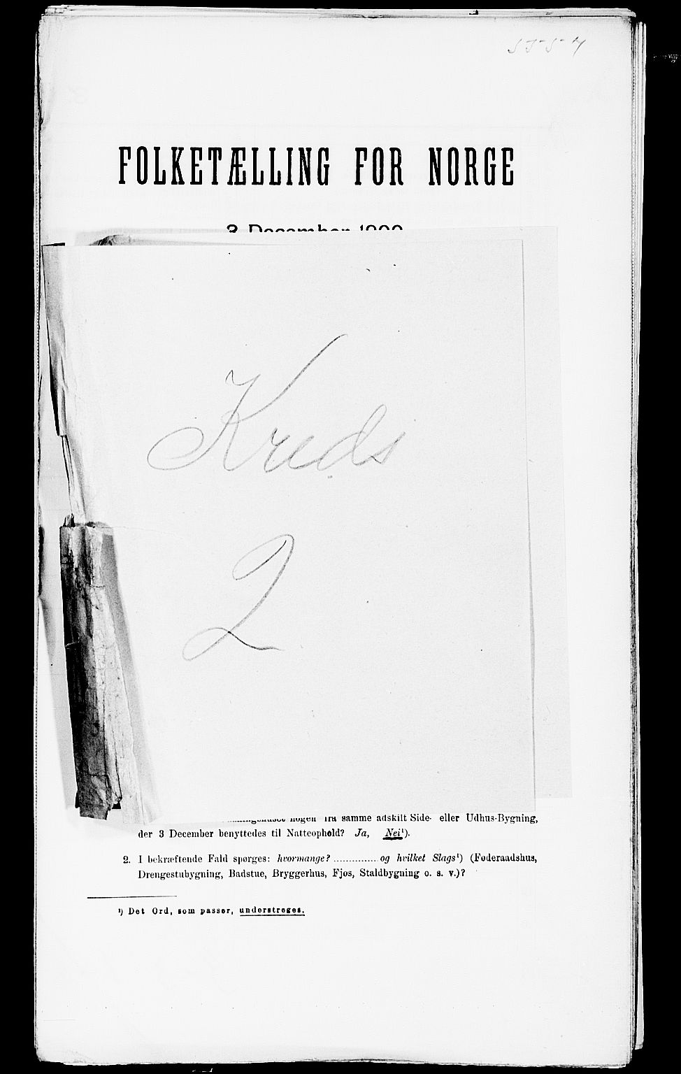 SAO, 1900 census for Råde, 1900