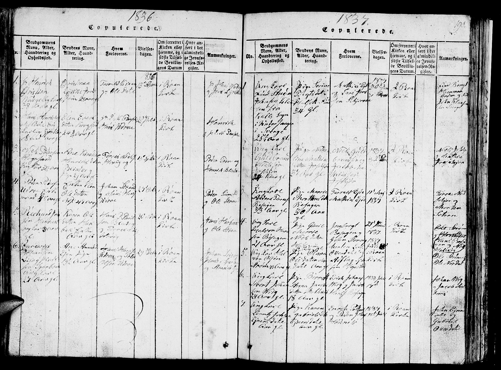 Ministerialprotokoller, klokkerbøker og fødselsregistre - Sør-Trøndelag, SAT/A-1456/657/L0714: Parish register (copy) no. 657C01, 1818-1868, p. 198