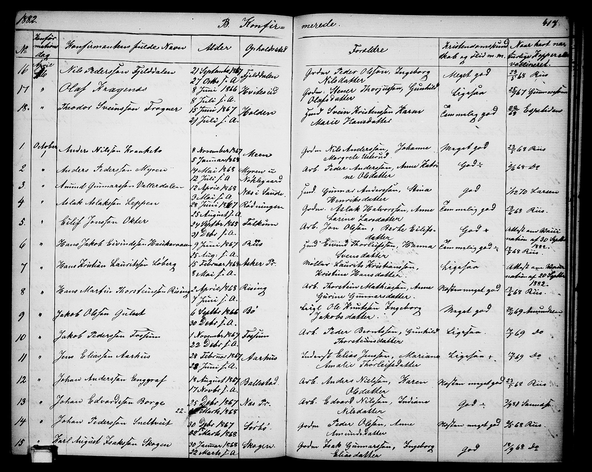 Gjerpen kirkebøker, SAKO/A-265/G/Ga/L0001: Parish register (copy) no. I 1, 1864-1882, p. 417