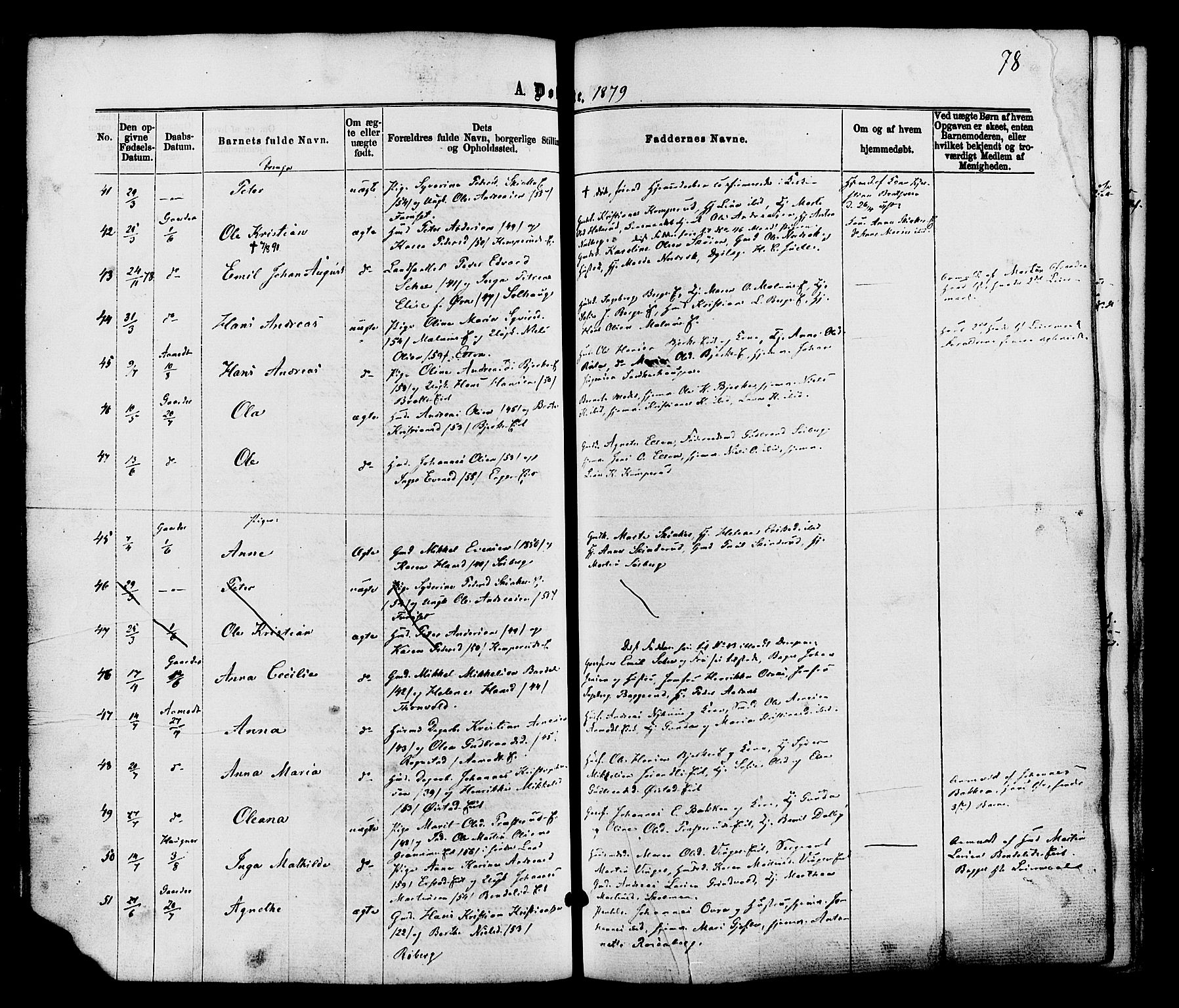 Nordre Land prestekontor, SAH/PREST-124/H/Ha/Haa/L0002: Parish register (official) no. 2, 1872-1881, p. 78