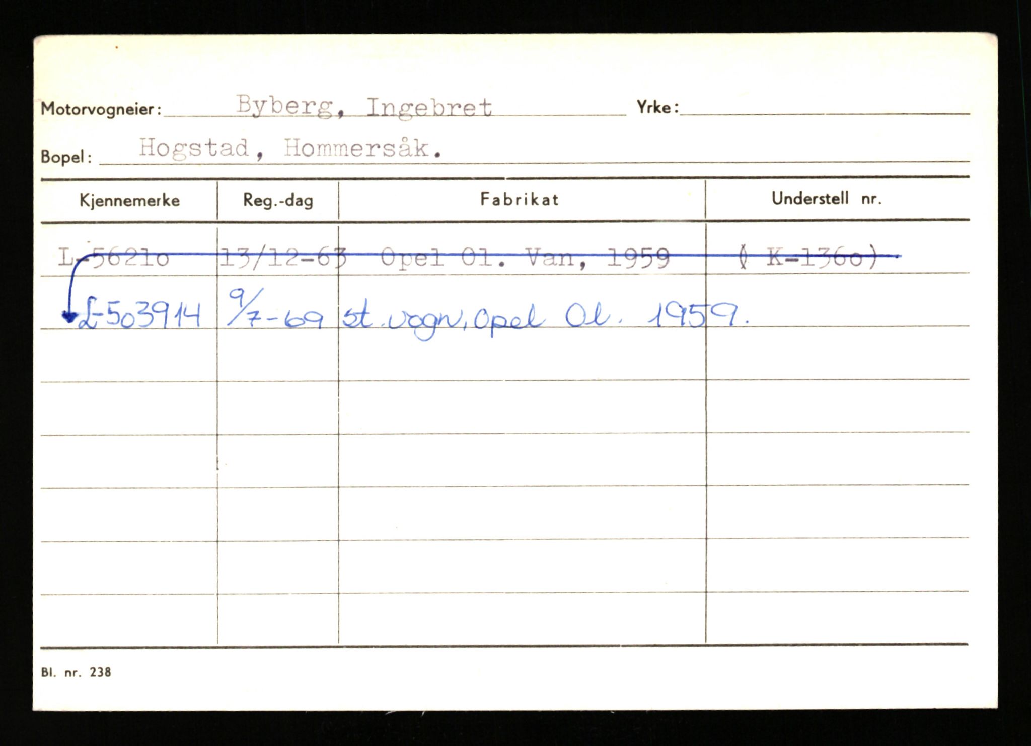 Stavanger trafikkstasjon, AV/SAST-A-101942/0/H/L0005: Bue - Dahlstrøm, 1930-1971, p. 237