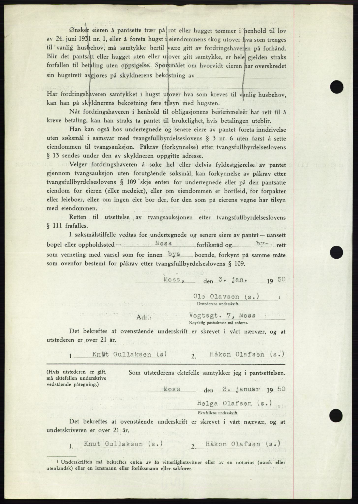 Moss sorenskriveri, SAO/A-10168: Mortgage book no. B23, 1949-1950, Diary no: : 38/1950