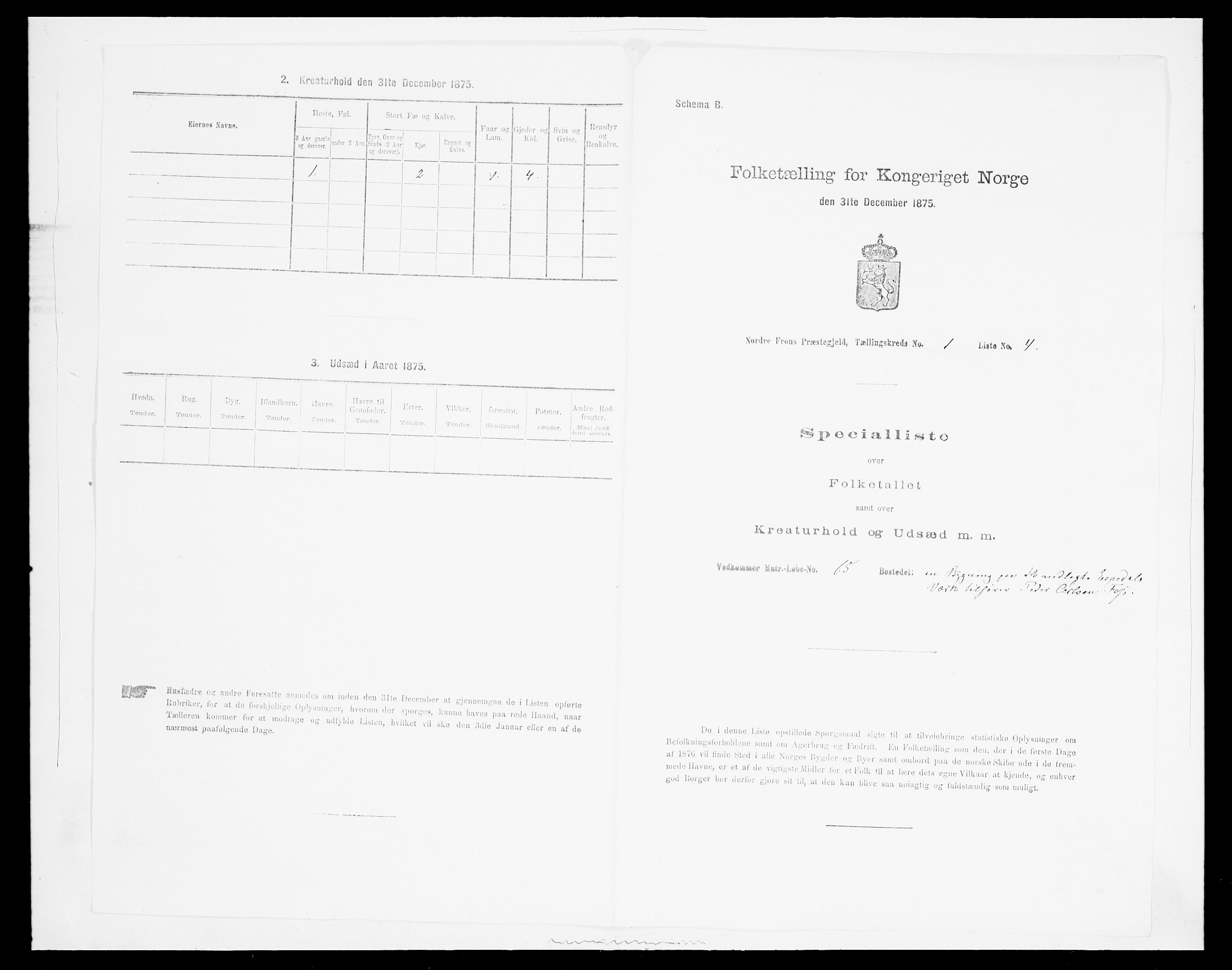 SAH, 1875 census for 0518P Nord-Fron, 1875, p. 117