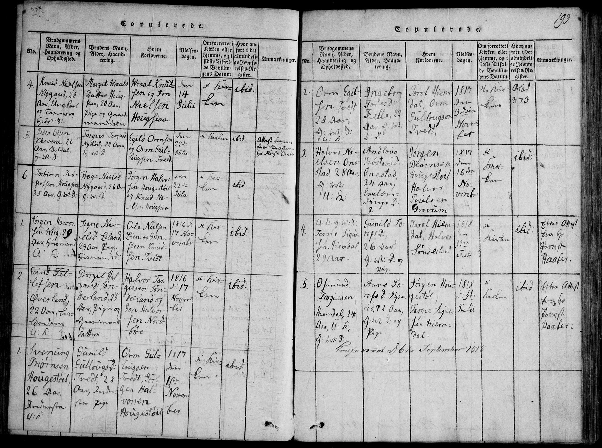 Nissedal kirkebøker, SAKO/A-288/F/Fb/L0001: Parish register (official) no. II 1, 1814-1845, p. 193
