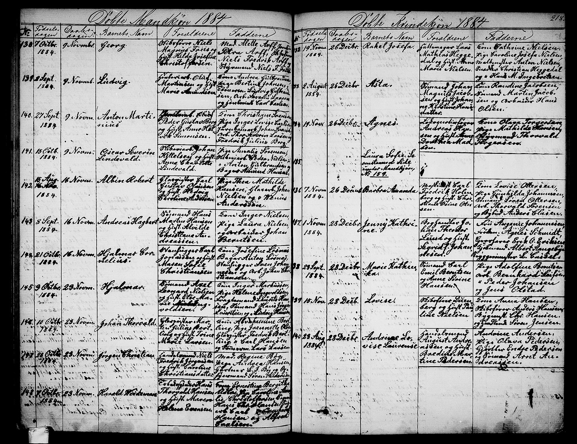 Larvik kirkebøker, AV/SAKO-A-352/G/Ga/L0004: Parish register (copy) no. I 4, 1871-1888, p. 218