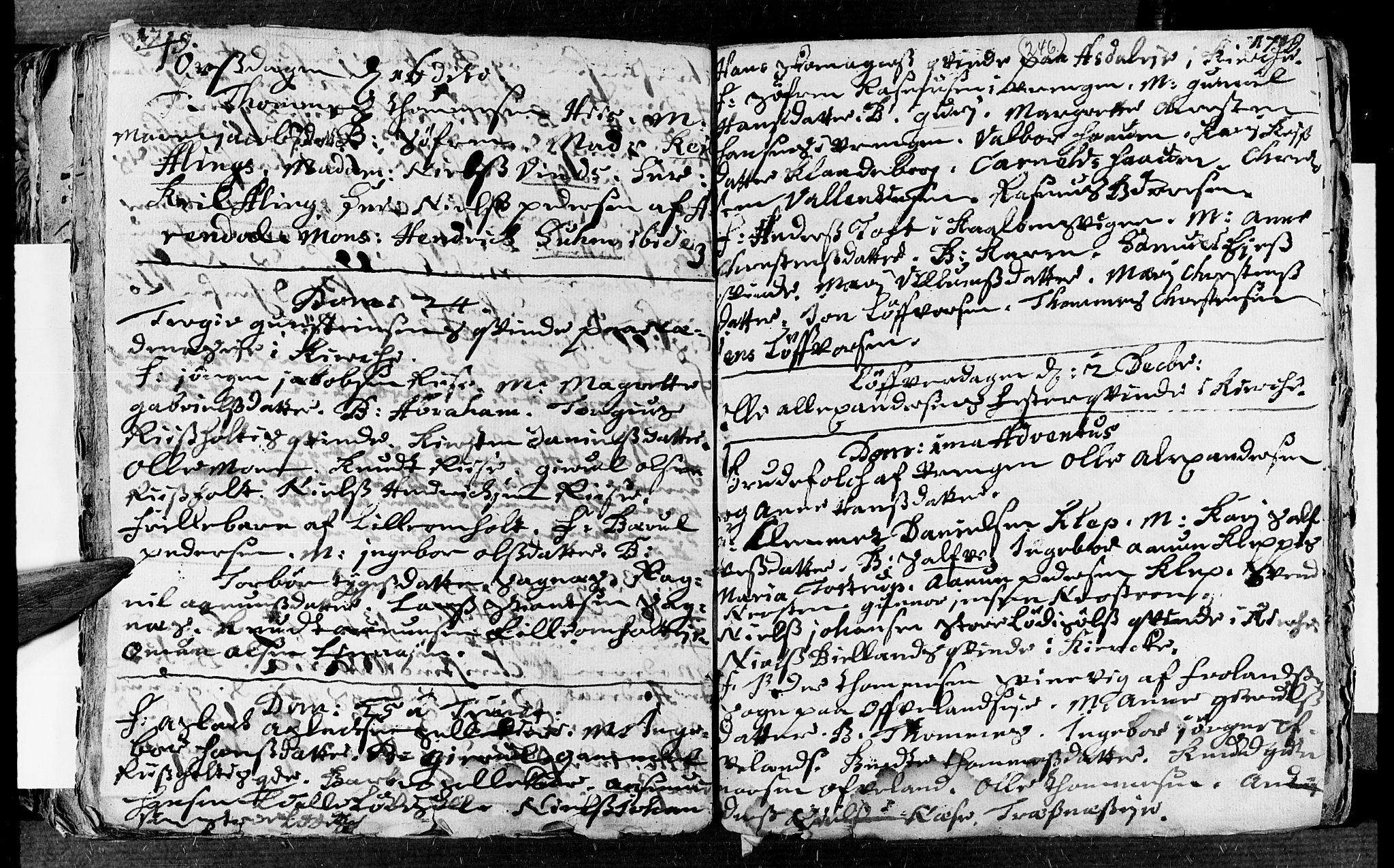 Øyestad sokneprestkontor, AV/SAK-1111-0049/F/Fa/L0002: Parish register (official) no. A 2, 1692-1722, p. 246