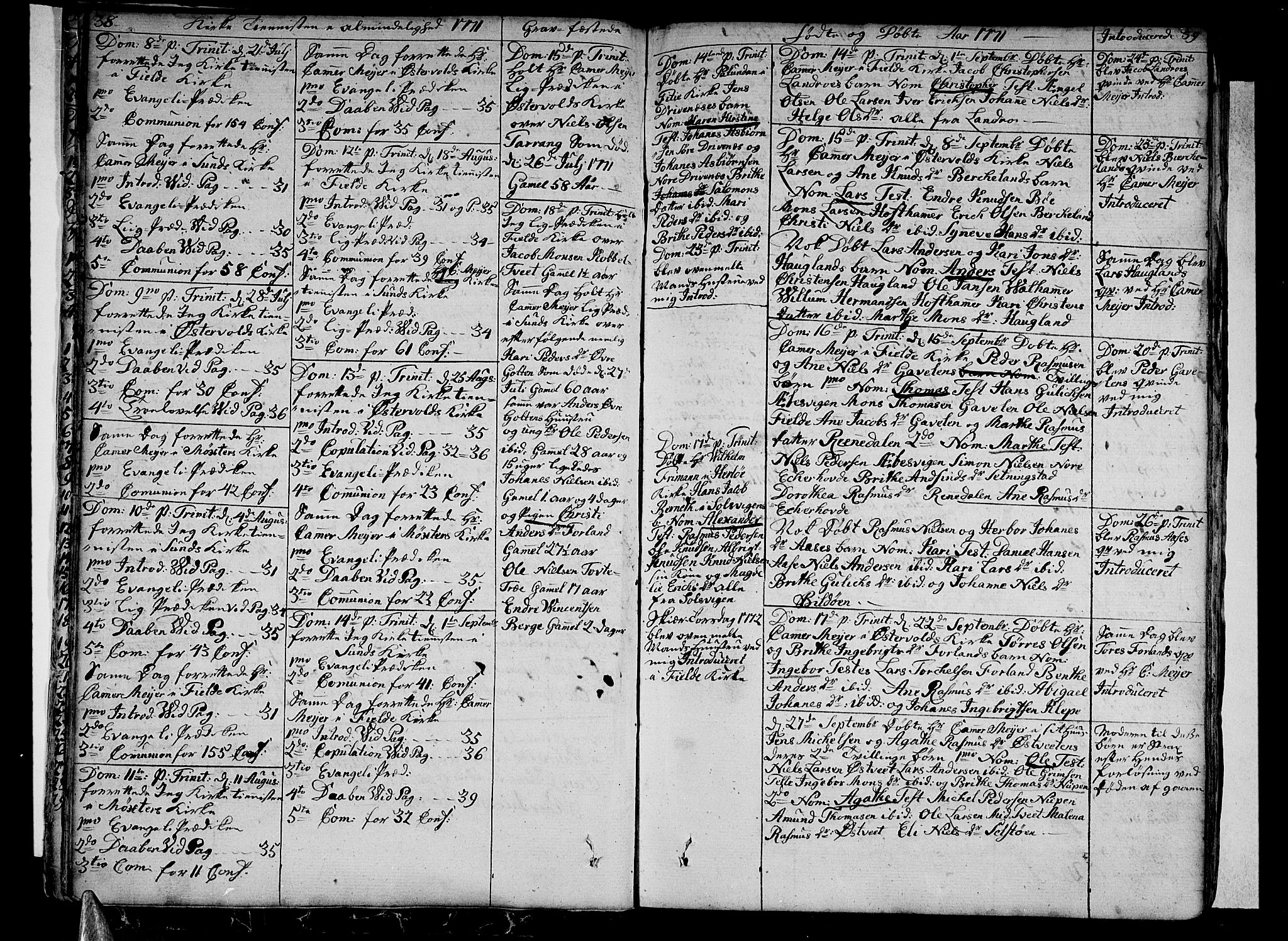 Sund sokneprestembete, SAB/A-99930: Parish register (official) no. A 5, 1770-1795, p. 38-39