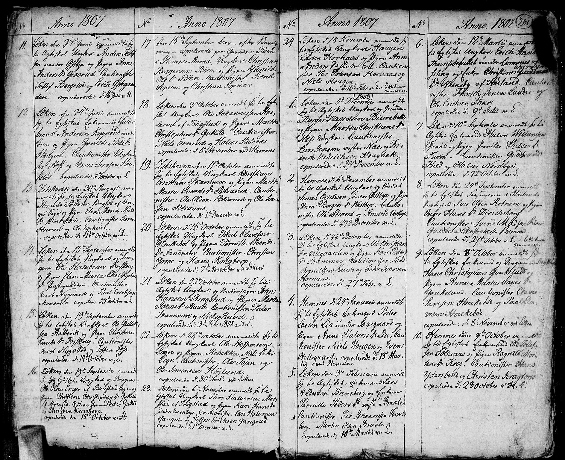 Høland prestekontor Kirkebøker, SAO/A-10346a/F/Fa/L0006: Parish register (official) no. I 6, 1794-1814, p. 261