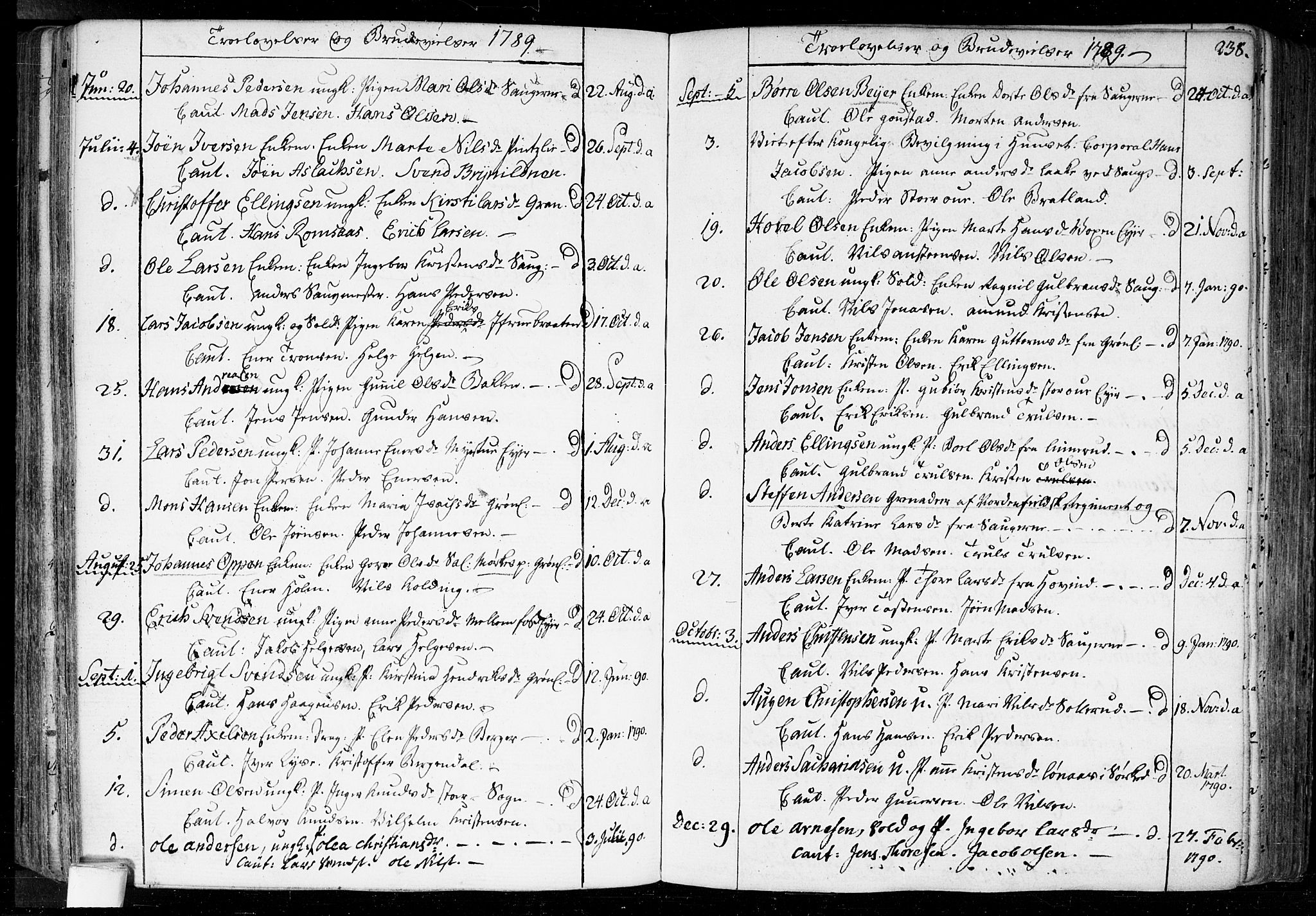 Aker prestekontor kirkebøker, SAO/A-10861/F/L0010: Parish register (official) no. 10, 1786-1809, p. 238