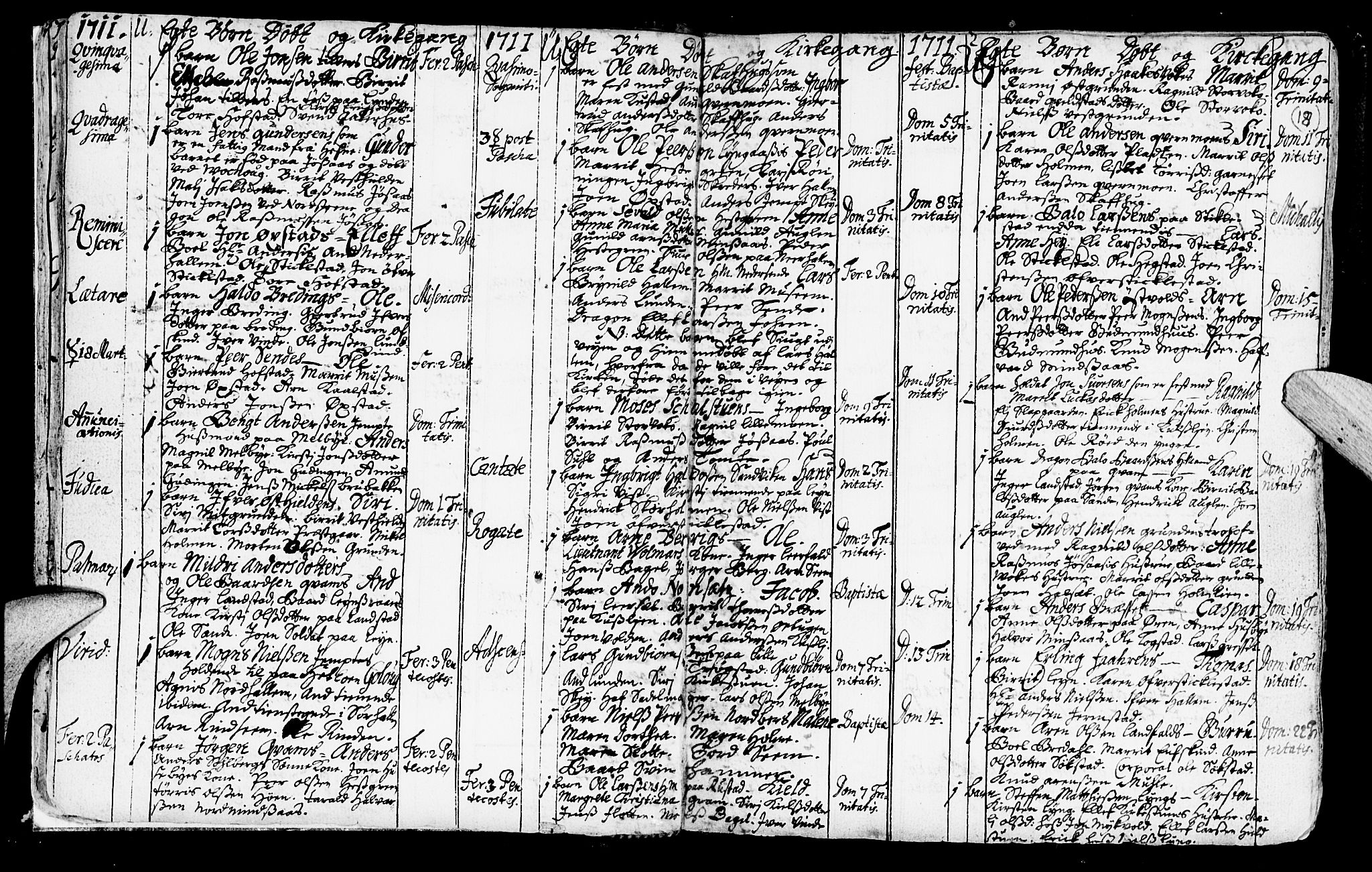 Ministerialprotokoller, klokkerbøker og fødselsregistre - Nord-Trøndelag, SAT/A-1458/723/L0230: Parish register (official) no. 723A01, 1705-1747, p. 18