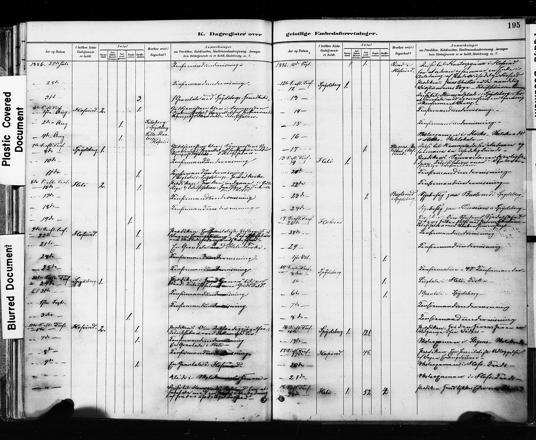 Spydeberg prestekontor Kirkebøker, AV/SAO-A-10924/F/Fa/L0008: Parish register (official) no. I 8, 1886-1900, p. 195