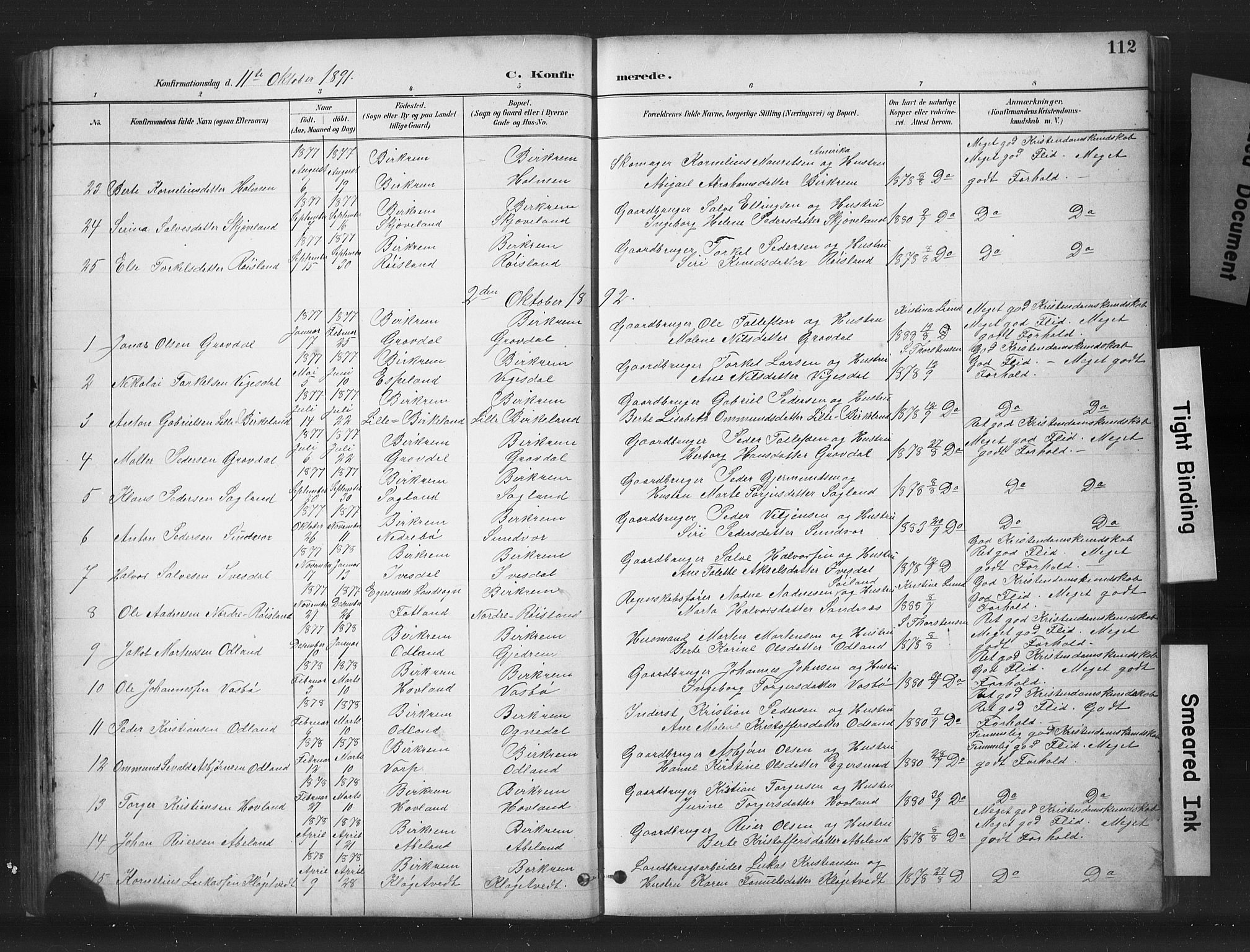 Helleland sokneprestkontor, SAST/A-101810: Parish register (copy) no. B 5, 1887-1908, p. 112