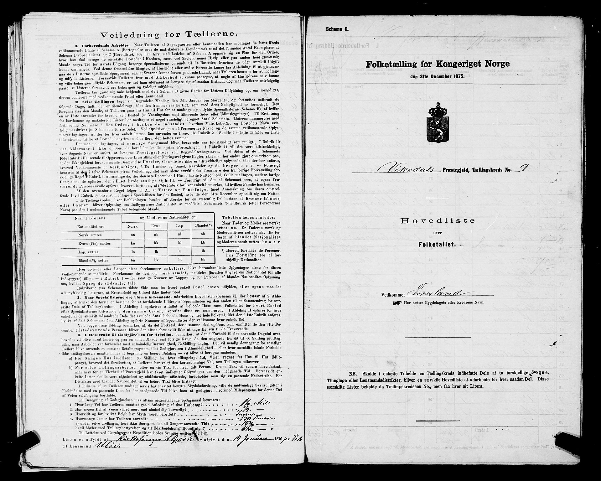 SAST, 1875 census for 1157P Vikedal, 1875, p. 22