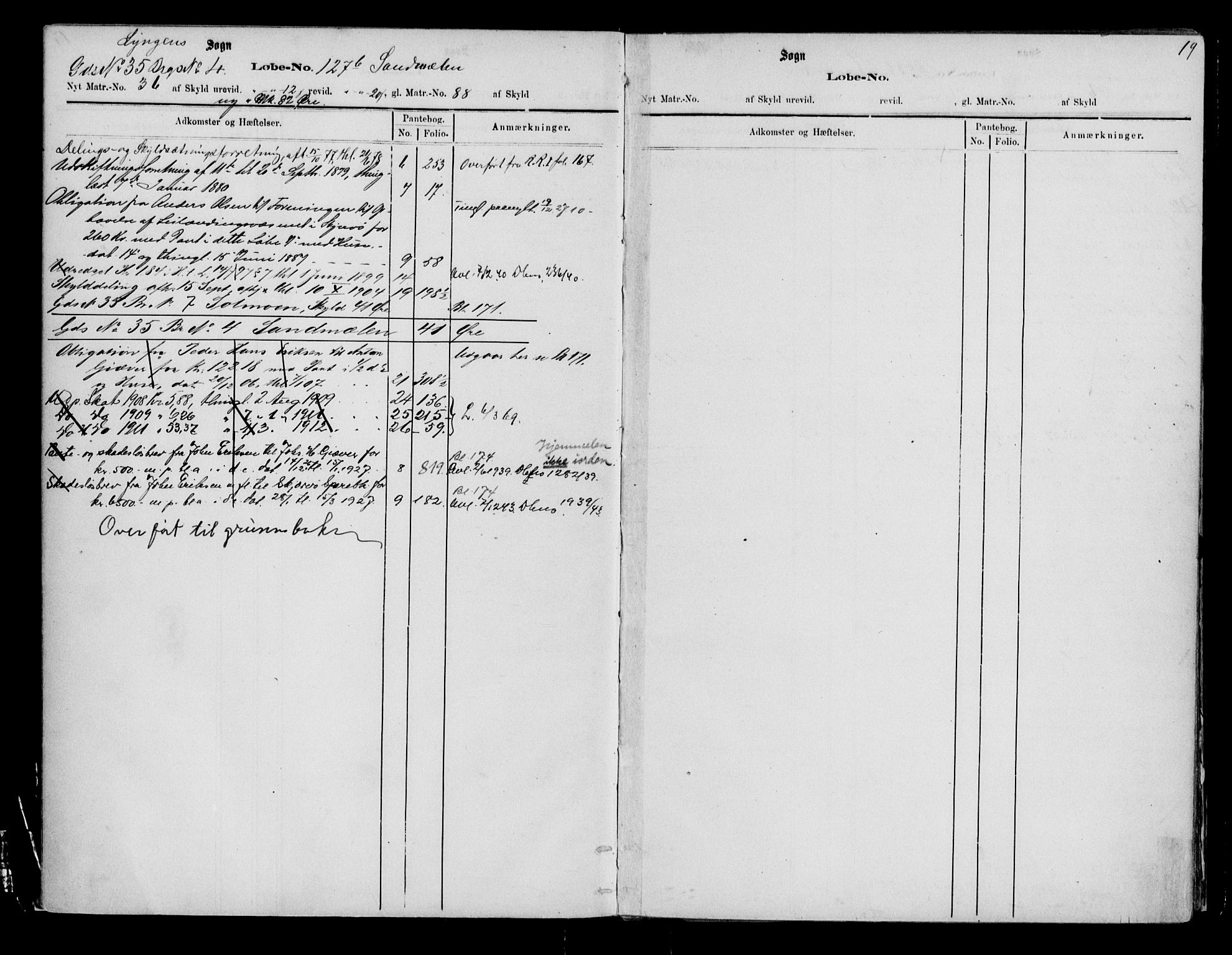 Lyngen sorenskriveri, SATØ/SATØ-0052/1/G/Gc/L0006: Mortgage register no. 6, p. 19