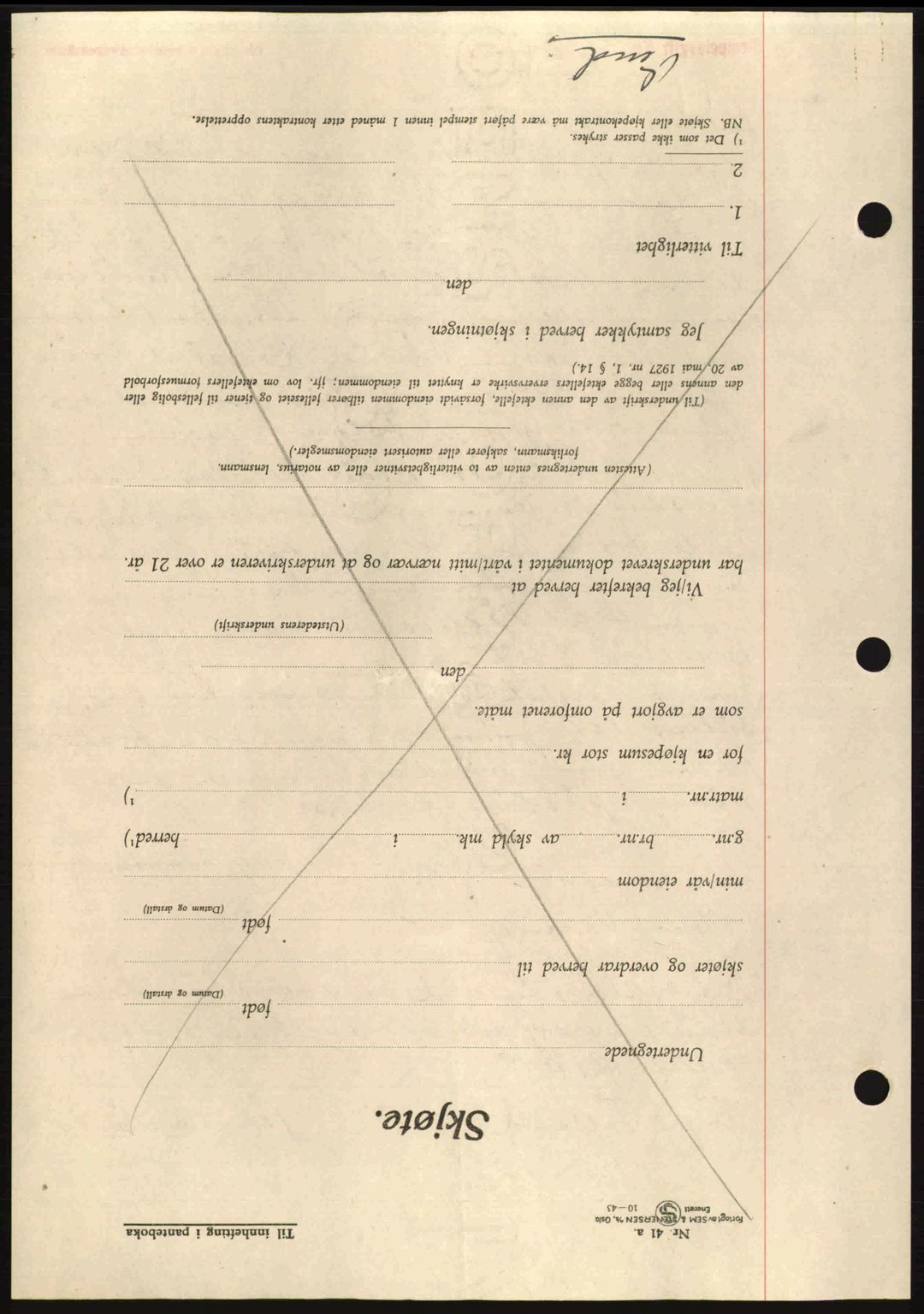 Nordmøre sorenskriveri, AV/SAT-A-4132/1/2/2Ca: Mortgage book no. A98, 1944-1944, Diary no: : 1672/1944