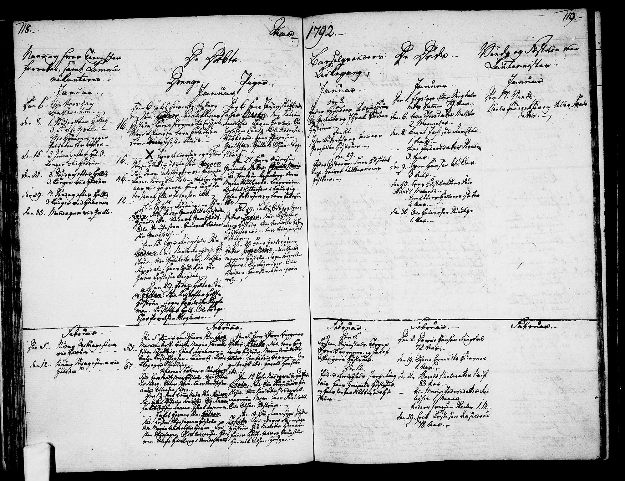 Hedrum kirkebøker, AV/SAKO-A-344/F/Fa/L0002: Parish register (official) no. I 2, 1785-1807, p. 118-119