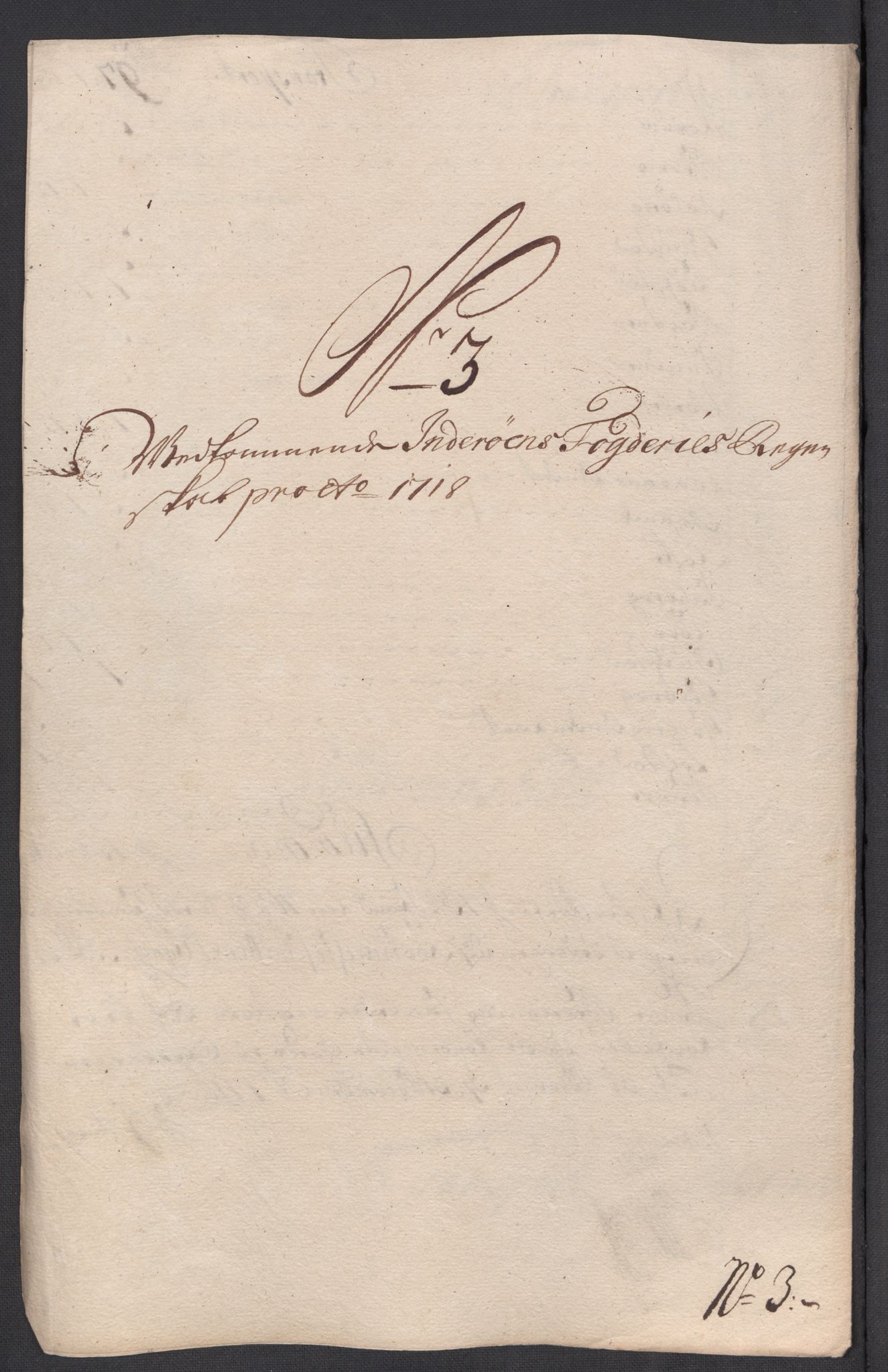 Rentekammeret inntil 1814, Reviderte regnskaper, Fogderegnskap, RA/EA-4092/R63/L4326: Fogderegnskap Inderøy, 1718, p. 100