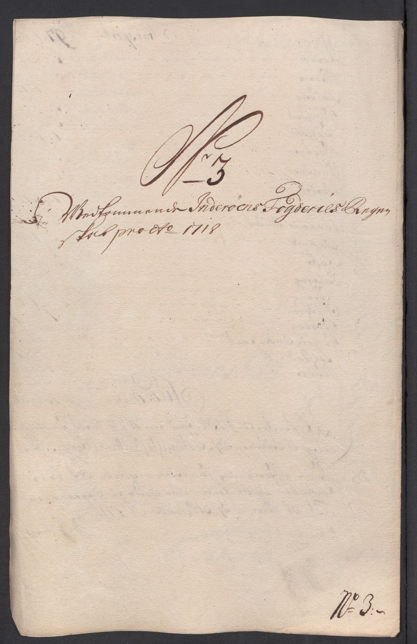 Rentekammeret inntil 1814, Reviderte regnskaper, Fogderegnskap, AV/RA-EA-4092/R63/L4326: Fogderegnskap Inderøy, 1718, p. 100