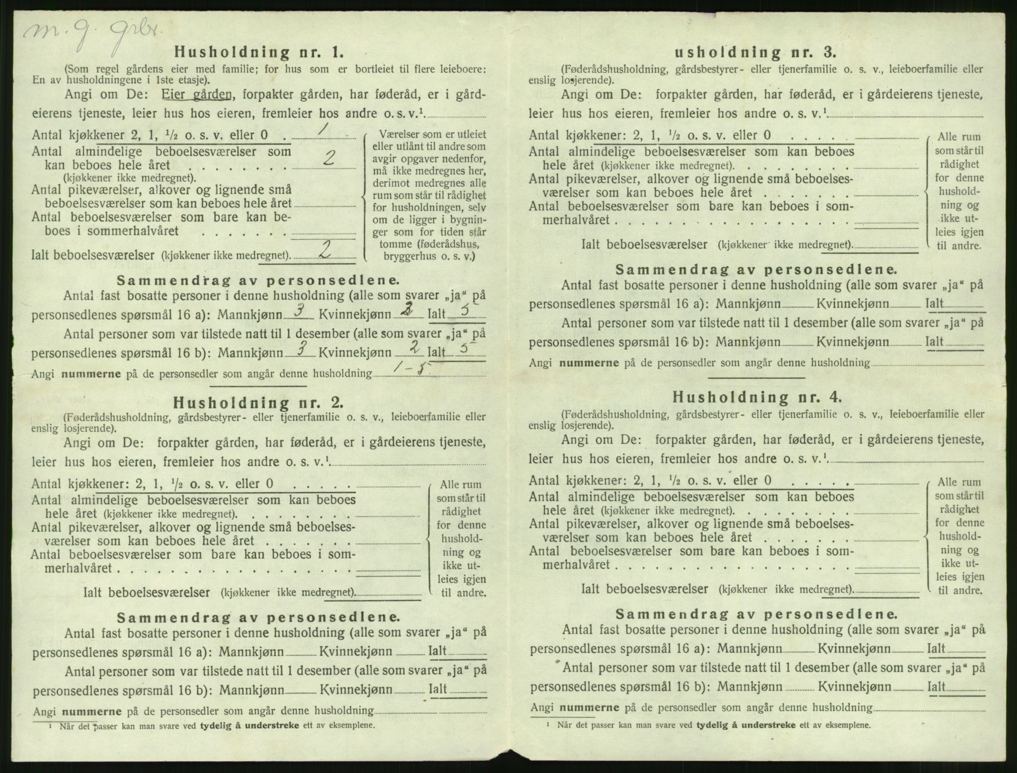 SAST, 1920 census for Ogna, 1920, p. 486