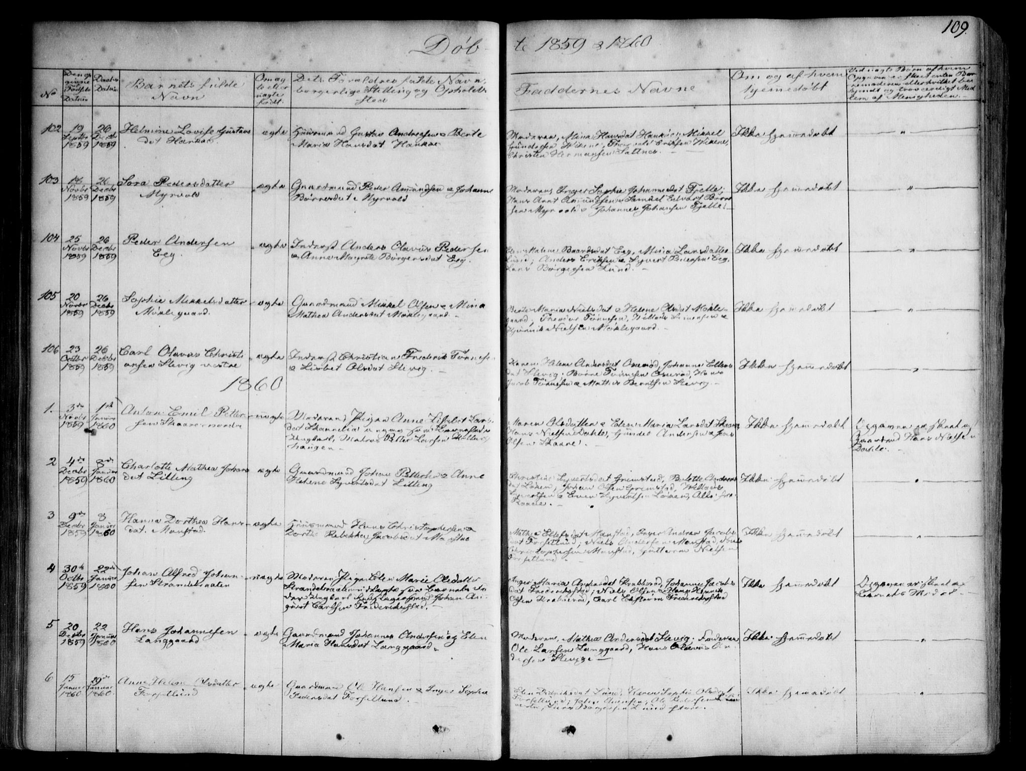Onsøy prestekontor Kirkebøker, SAO/A-10914/F/Fa/L0003: Parish register (official) no. I 3, 1841-1860, p. 109